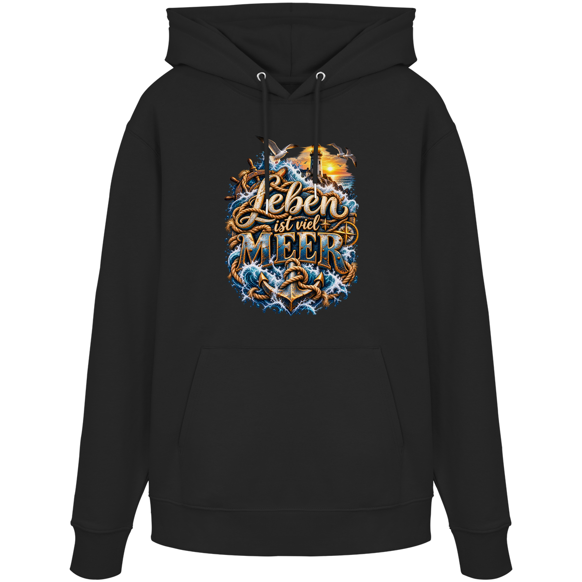 Leben ist viel Meer - Organic Hoodie