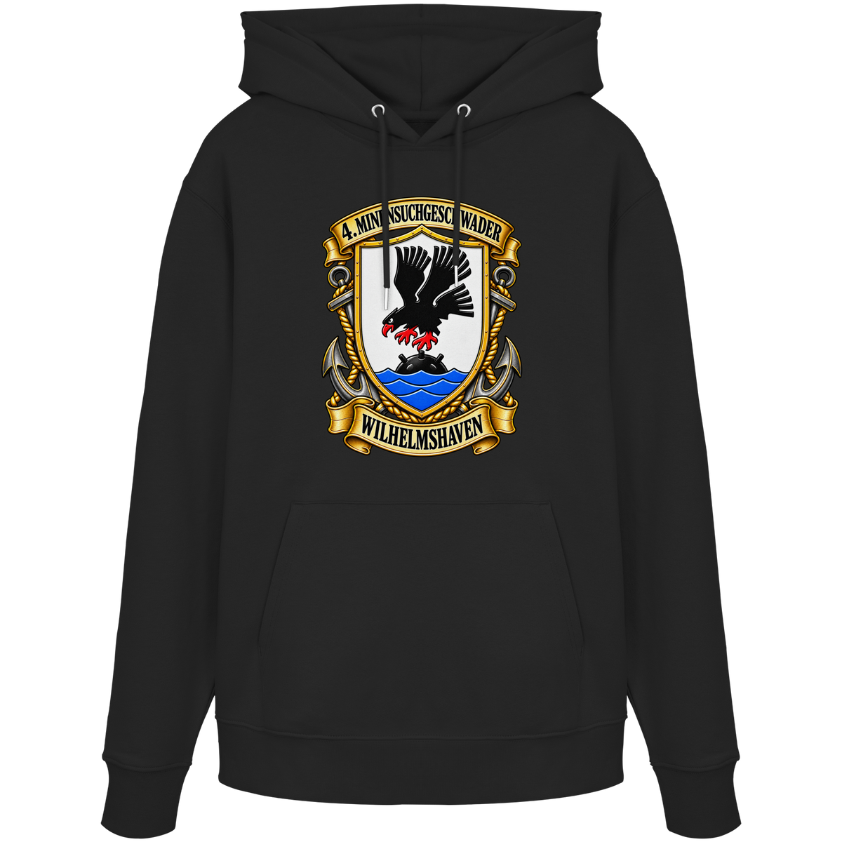Wappen 4. Minensuchgeschwader - WILHELMSHAVEN - Organic Hoodie