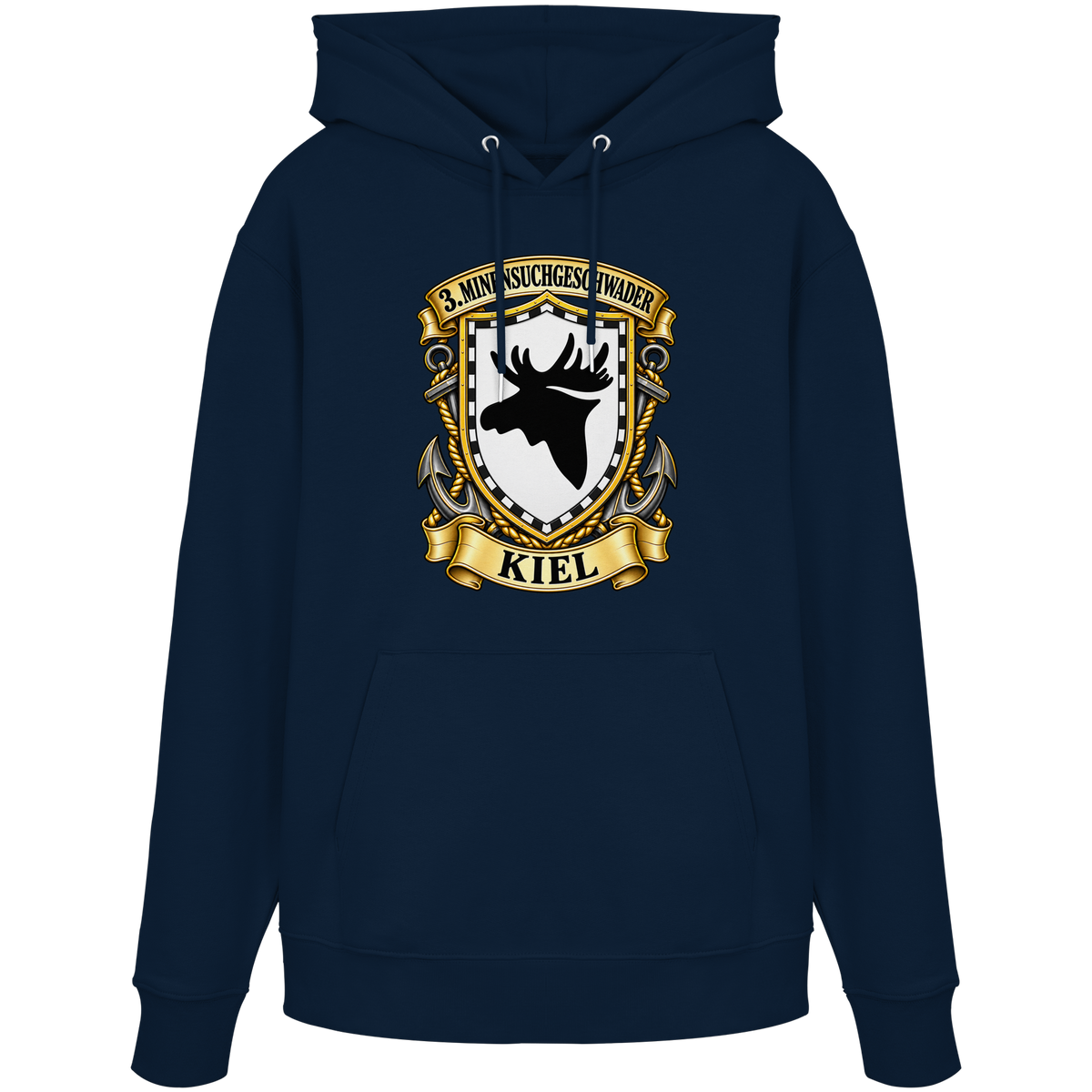 Wappen 3. Minensuchgeschwader - KIEL - Organic Hoodie