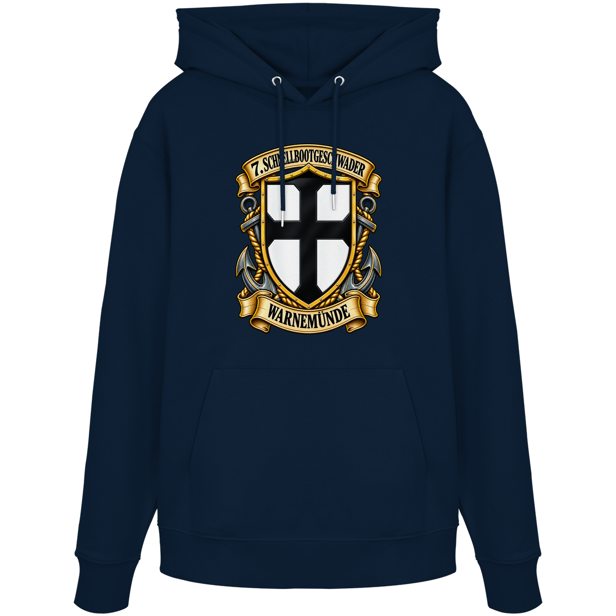 Wappen 7. Schnellbootgeschwader - WARNEMÜNDE - Organic Hoodie