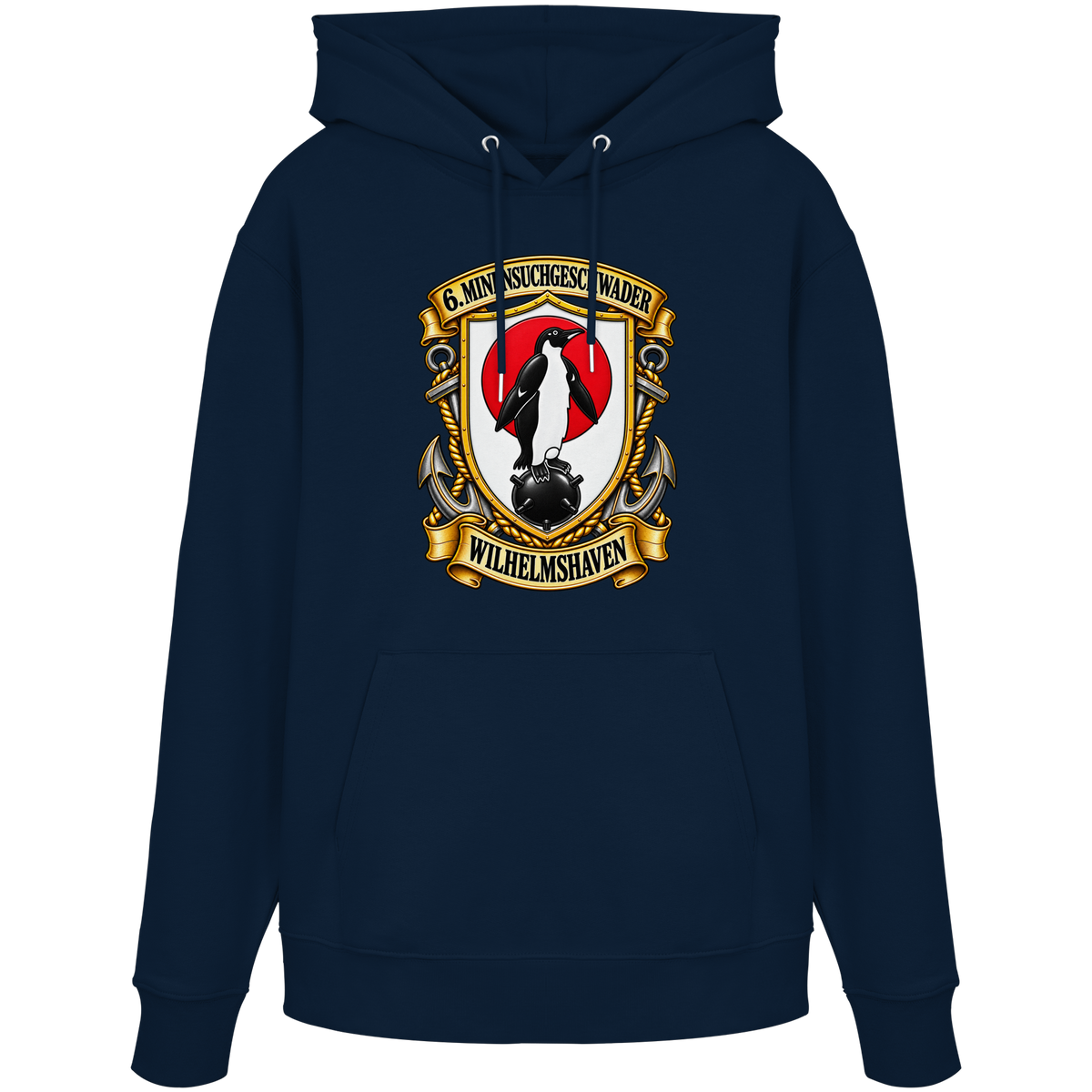 Wappen 6. Minensuchgeschwader - WILHELMSHAVEN - Organic Hoodie
