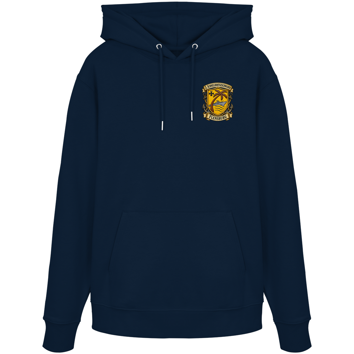 Wappen 3. Schnellbootgeschwader - FLENSBURG - Brustlogo - Organic Hoodie