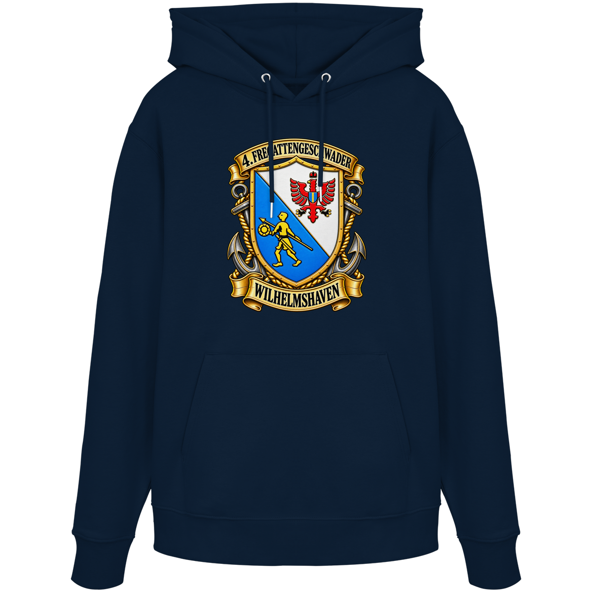 Wappen 4. Fregattengeschwader - Wilhelmshaven  - Organic Hoodie