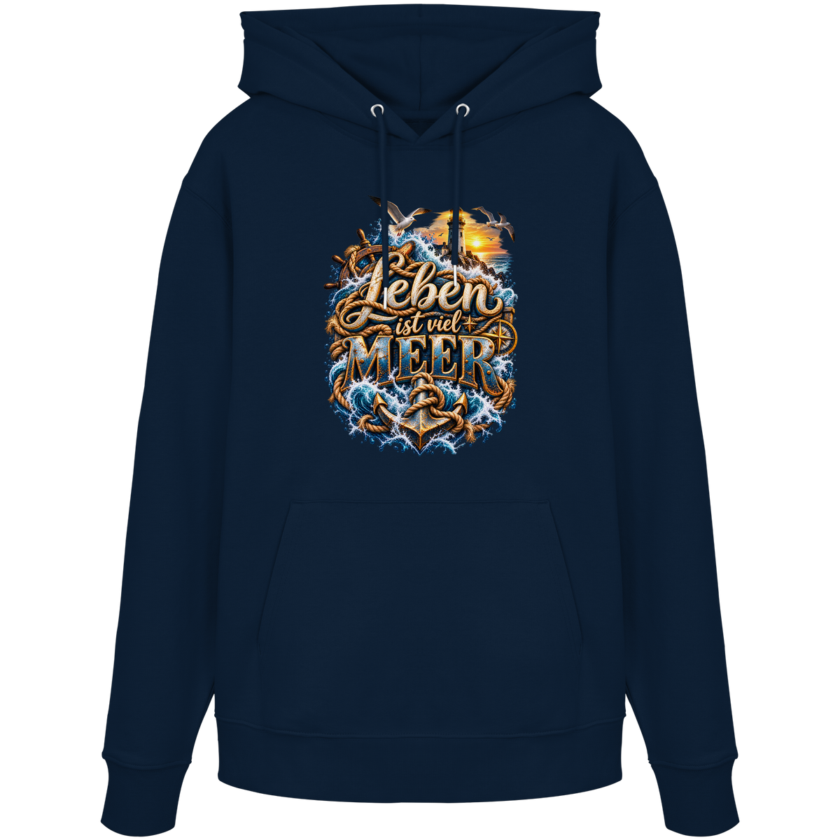 Leben ist viel Meer - Organic Hoodie