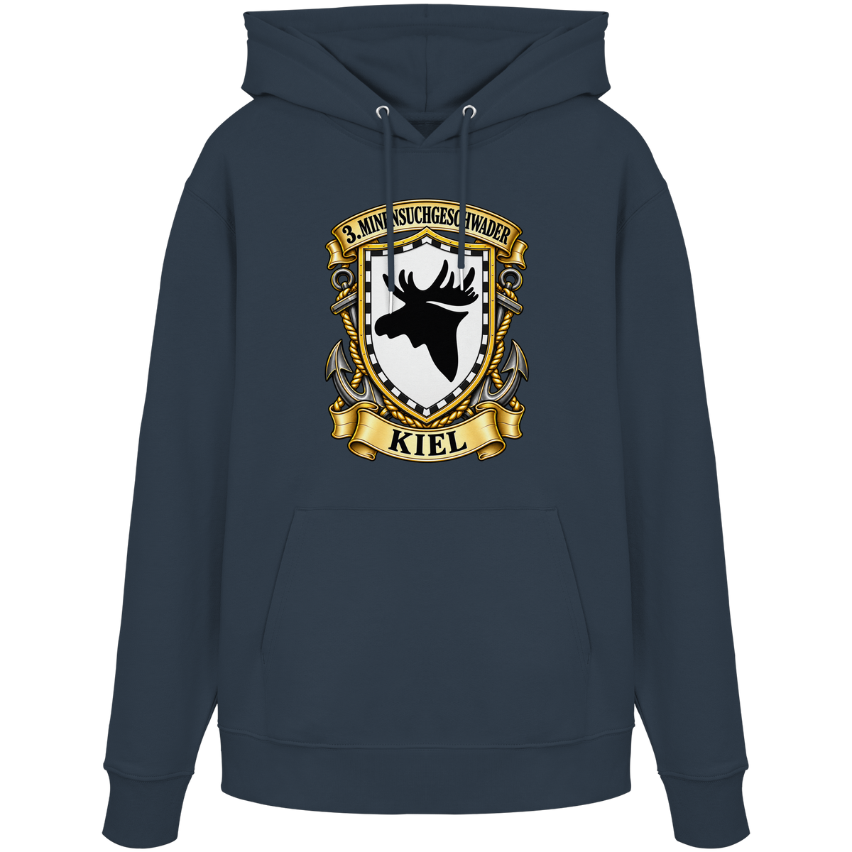 Wappen 3. Minensuchgeschwader - KIEL - Organic Hoodie