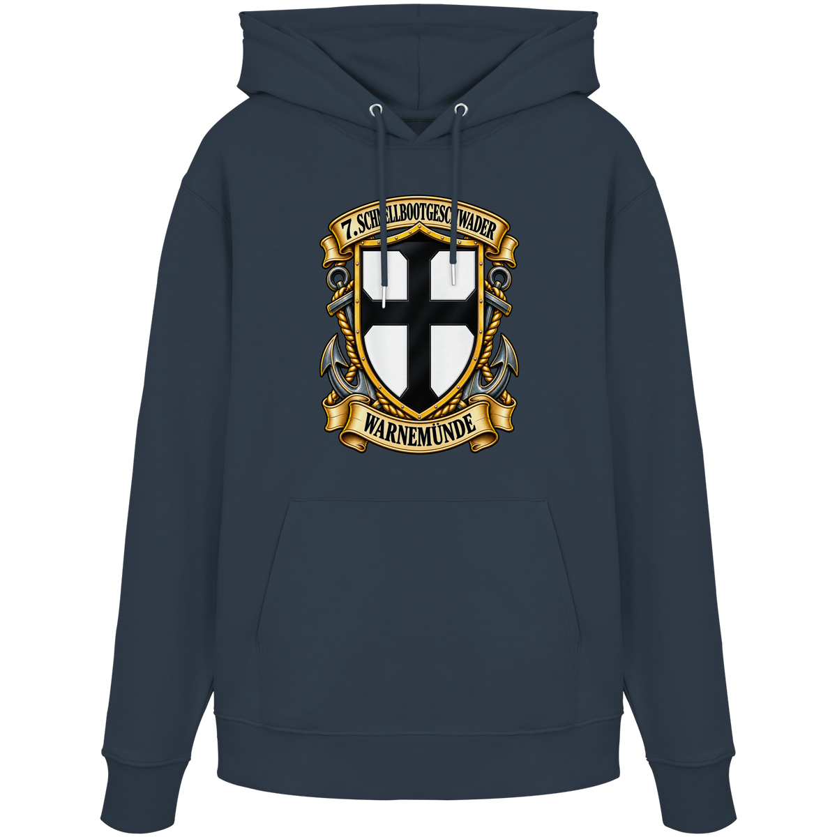 Wappen 7. Schnellbootgeschwader - WARNEMÜNDE - Organic Hoodie
