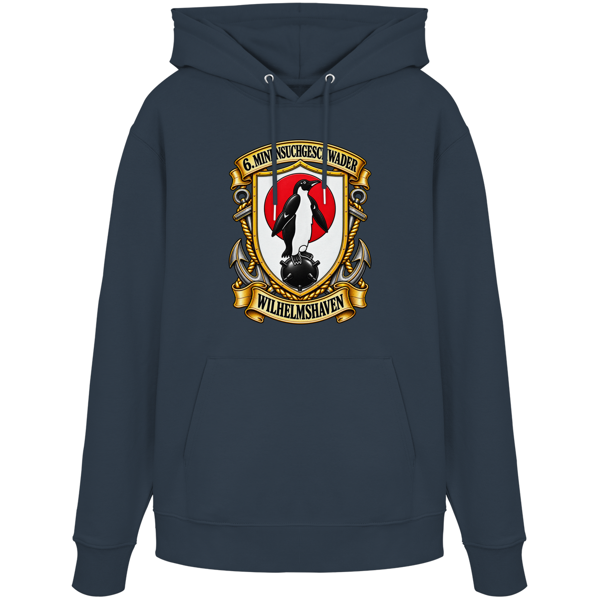 Wappen 6. Minensuchgeschwader - WILHELMSHAVEN - Organic Hoodie
