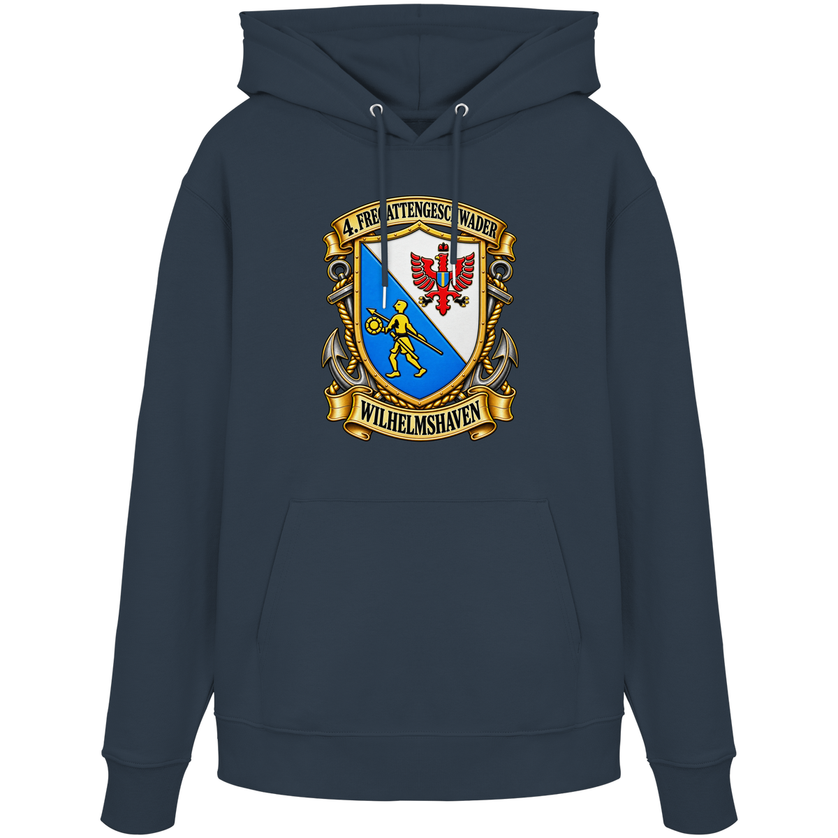 Wappen 4. Fregattengeschwader - Wilhelmshaven  - Organic Hoodie