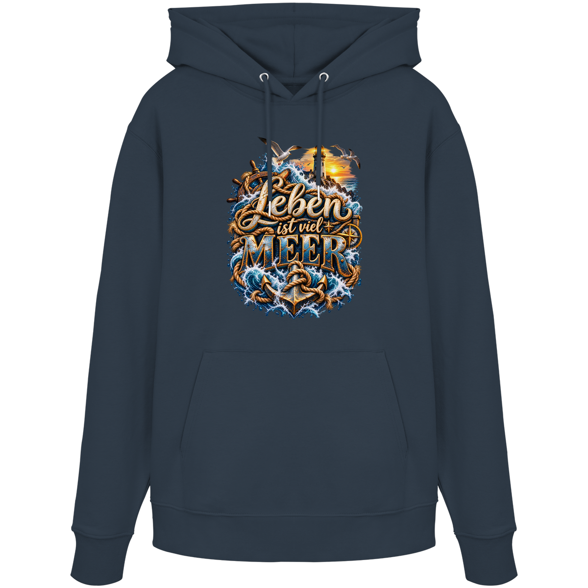 Leben ist viel Meer - Organic Hoodie