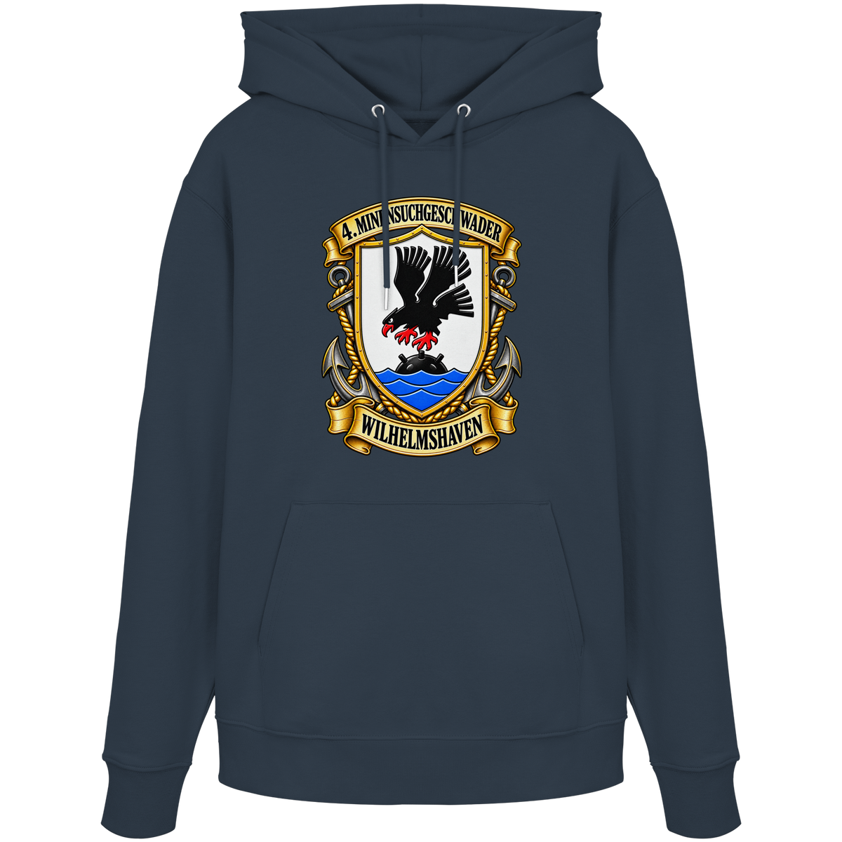 Wappen 4. Minensuchgeschwader - WILHELMSHAVEN - Organic Hoodie