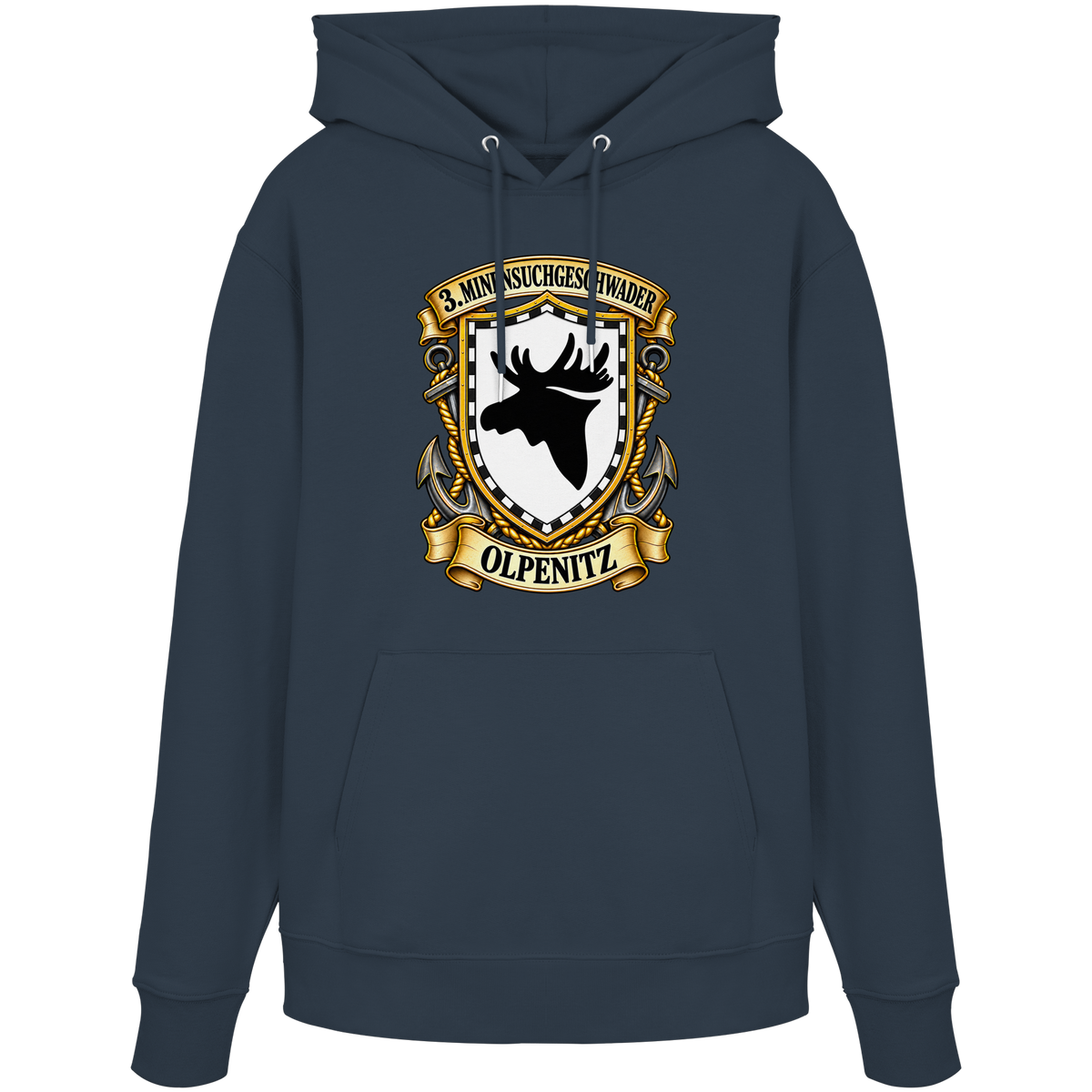Wappen 3. Minensuchgeschwader - OLPENITZ - Organic Hoodie