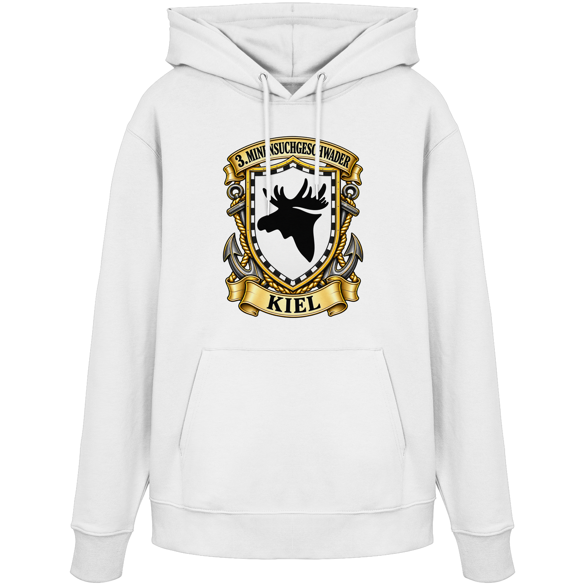Wappen 3. Minensuchgeschwader - KIEL - Organic Hoodie