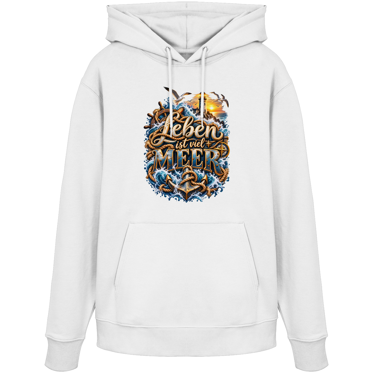 Leben ist viel Meer - Organic Hoodie