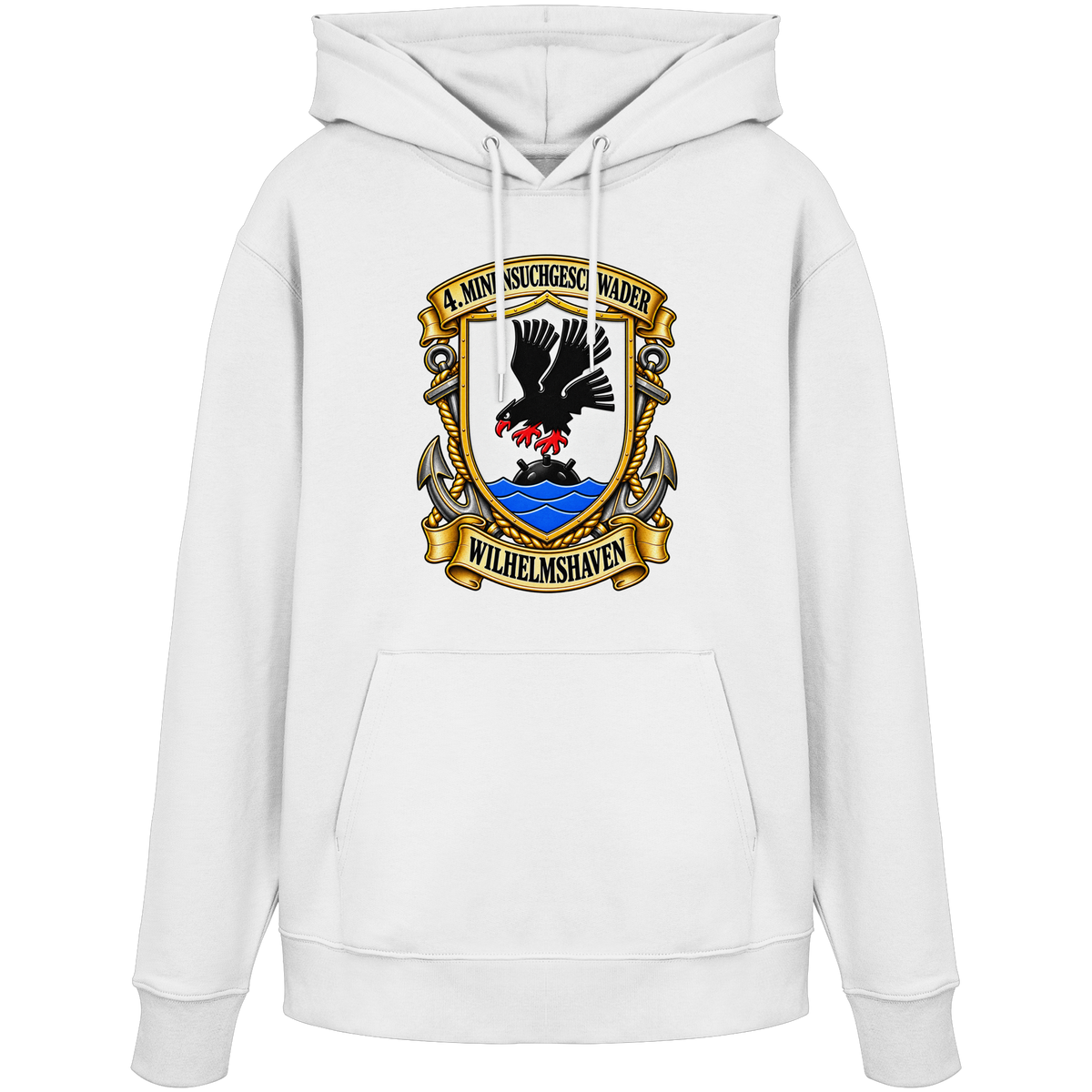Wappen 4. Minensuchgeschwader - WILHELMSHAVEN - Organic Hoodie