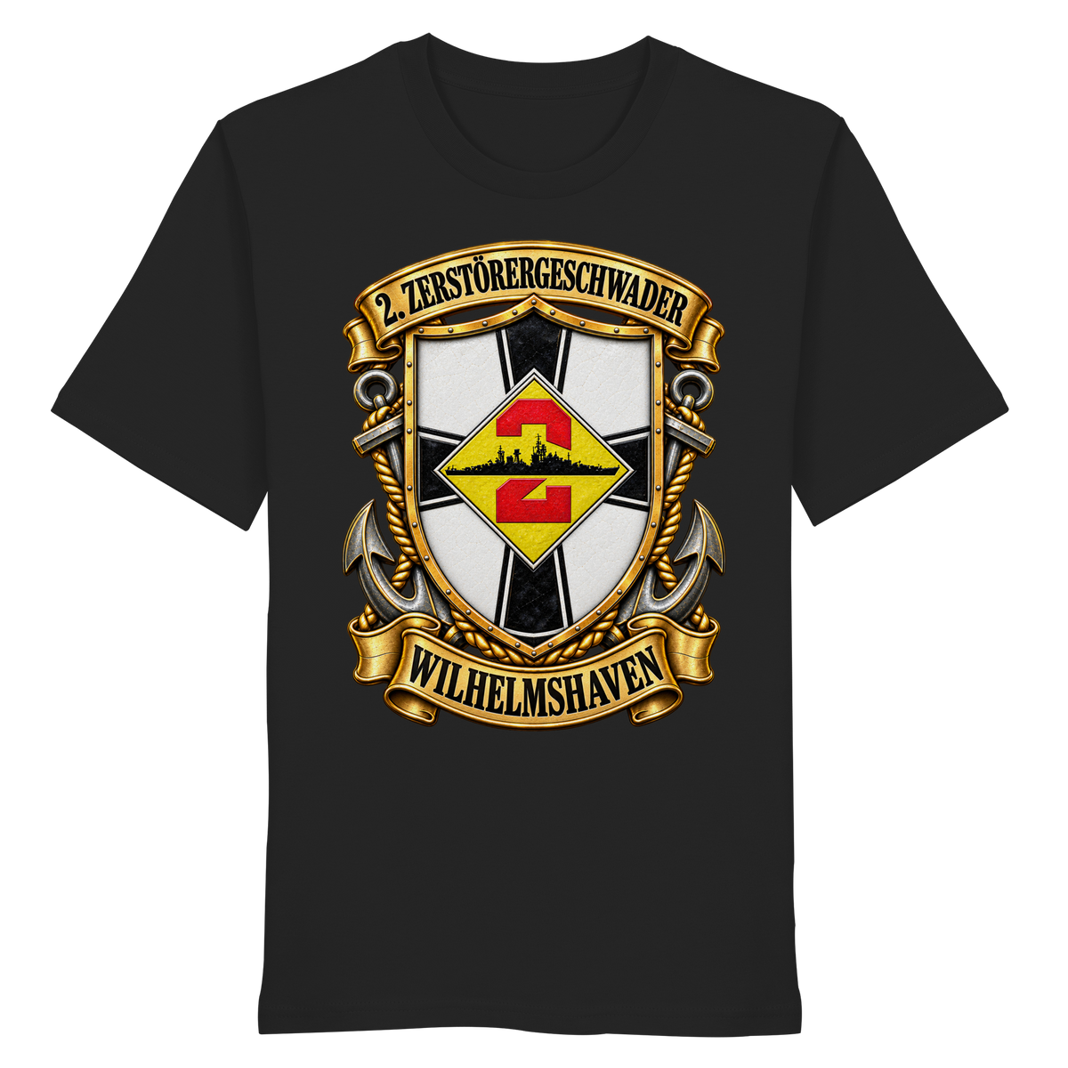Wappen 2. Zerstörergeschwader - WILHELMSHAVEN - Organic Shirt
