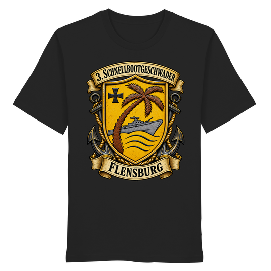 Wappen 3. Schnellbootgeschwader - FLENSBURG - Organic Shirt