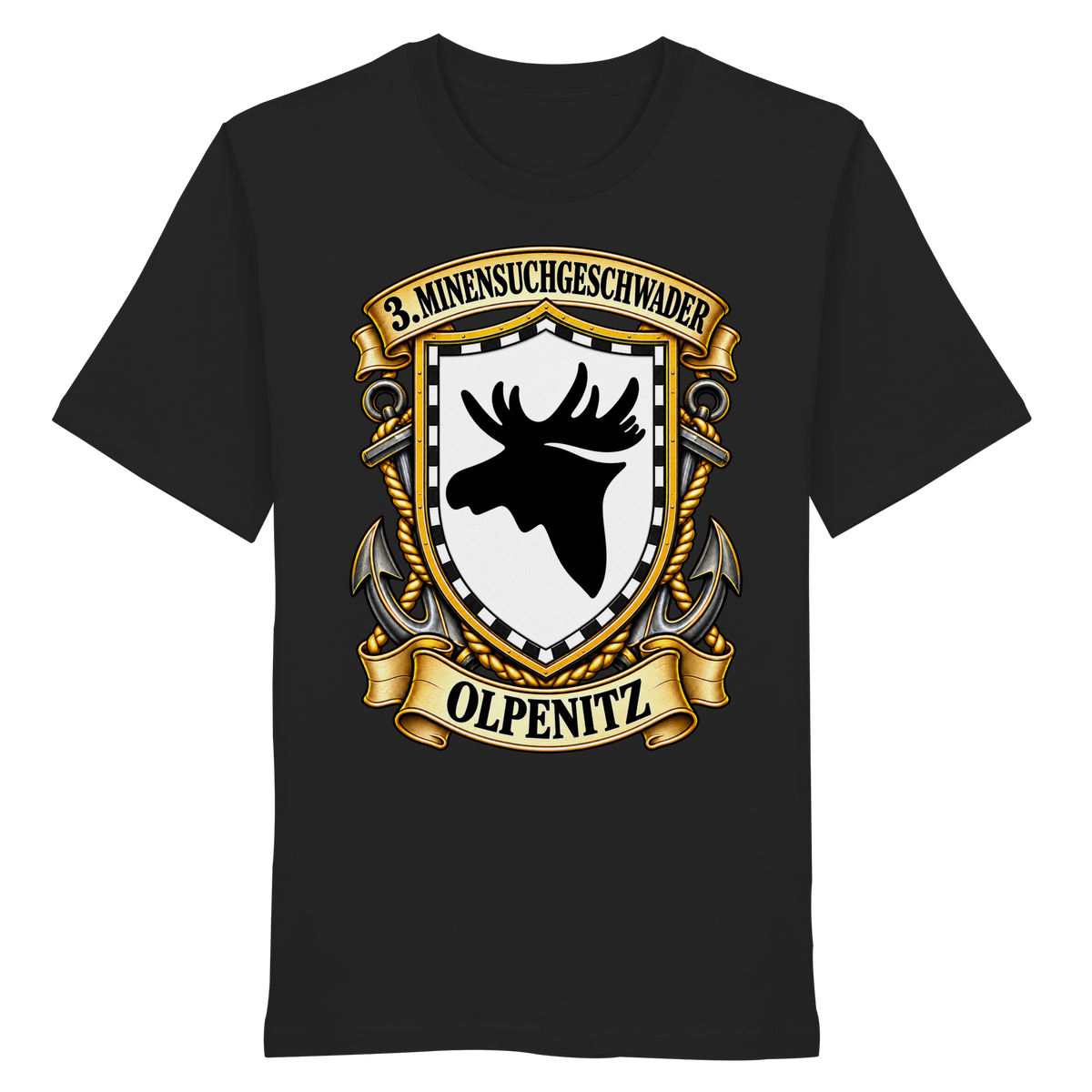Wappen 3. Minensuchgeschwader - OLPENITZ - Organic Shirt