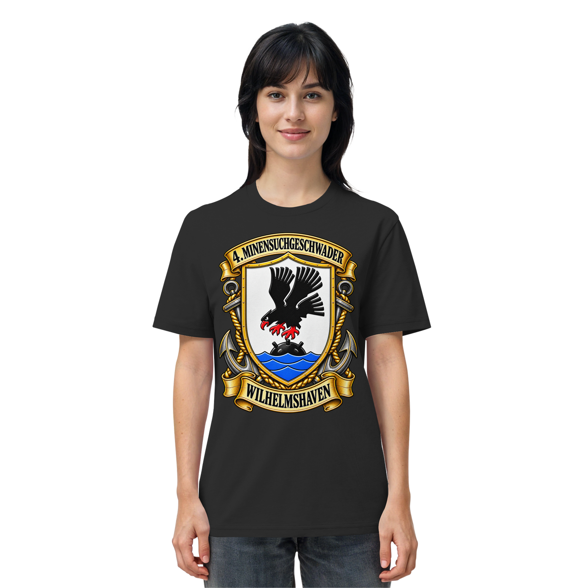 Wappen 4. Minensuchgeschwader - WILHELMSHAVEN - Organic Shirt