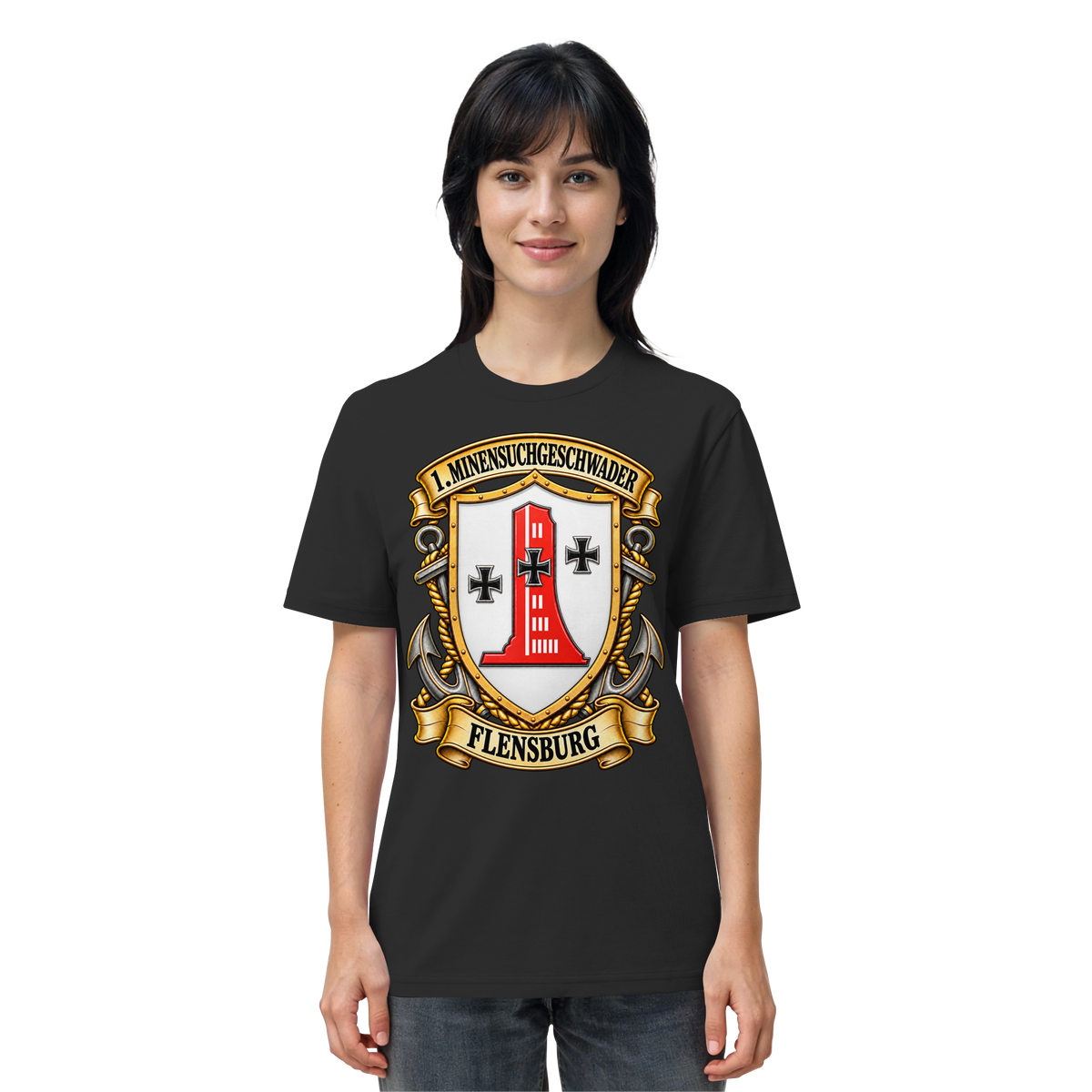 Wappen 1. Minensuchgeschwader - FLENSBURG - Organic Shirt