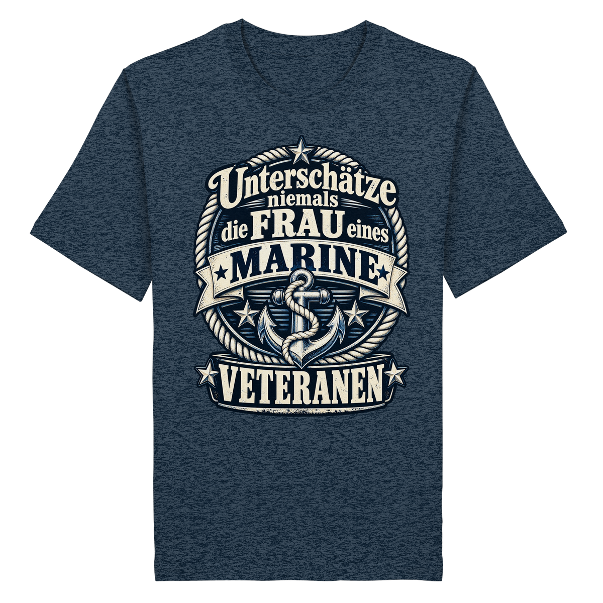 Unterschätze niemals die Frau eines Marine Veteranen - Organic Shirt