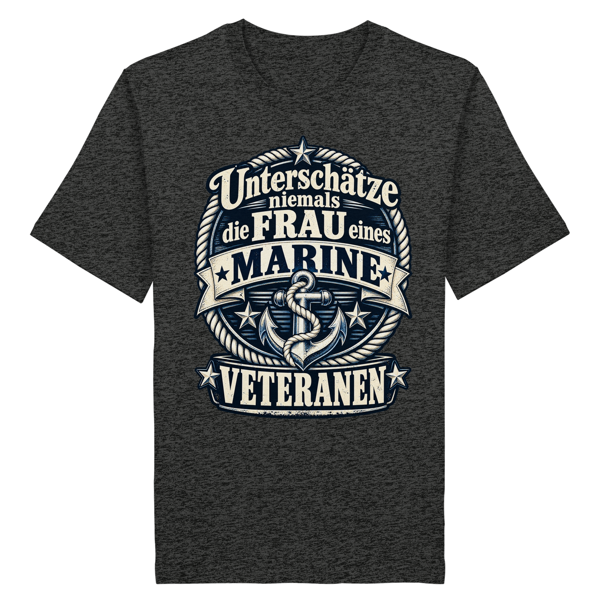 Unterschätze niemals die Frau eines Marine Veteranen - Organic Shirt