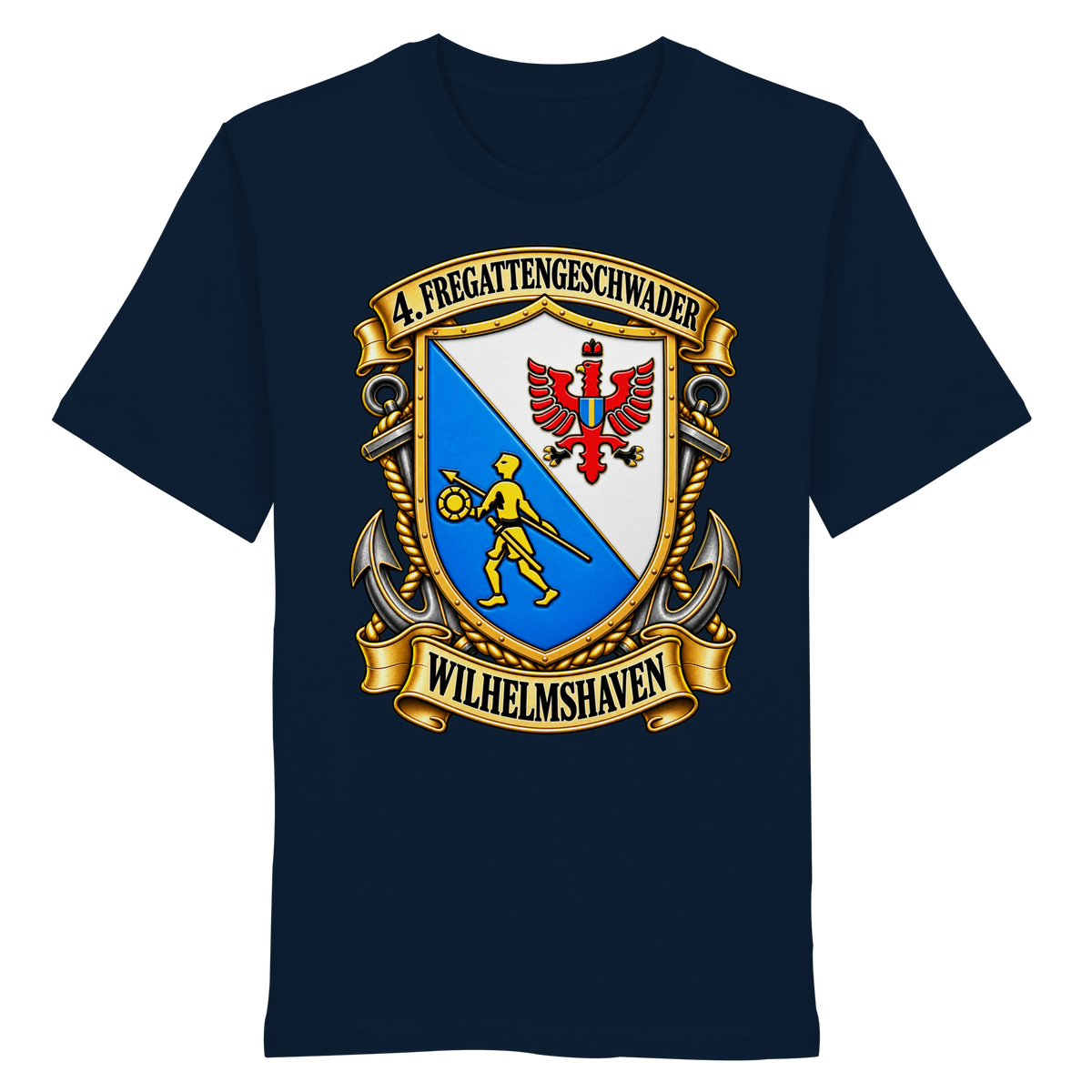 Wappen 4. Fregattengeschwader - Wilhelmshaven  - Organic Shirt