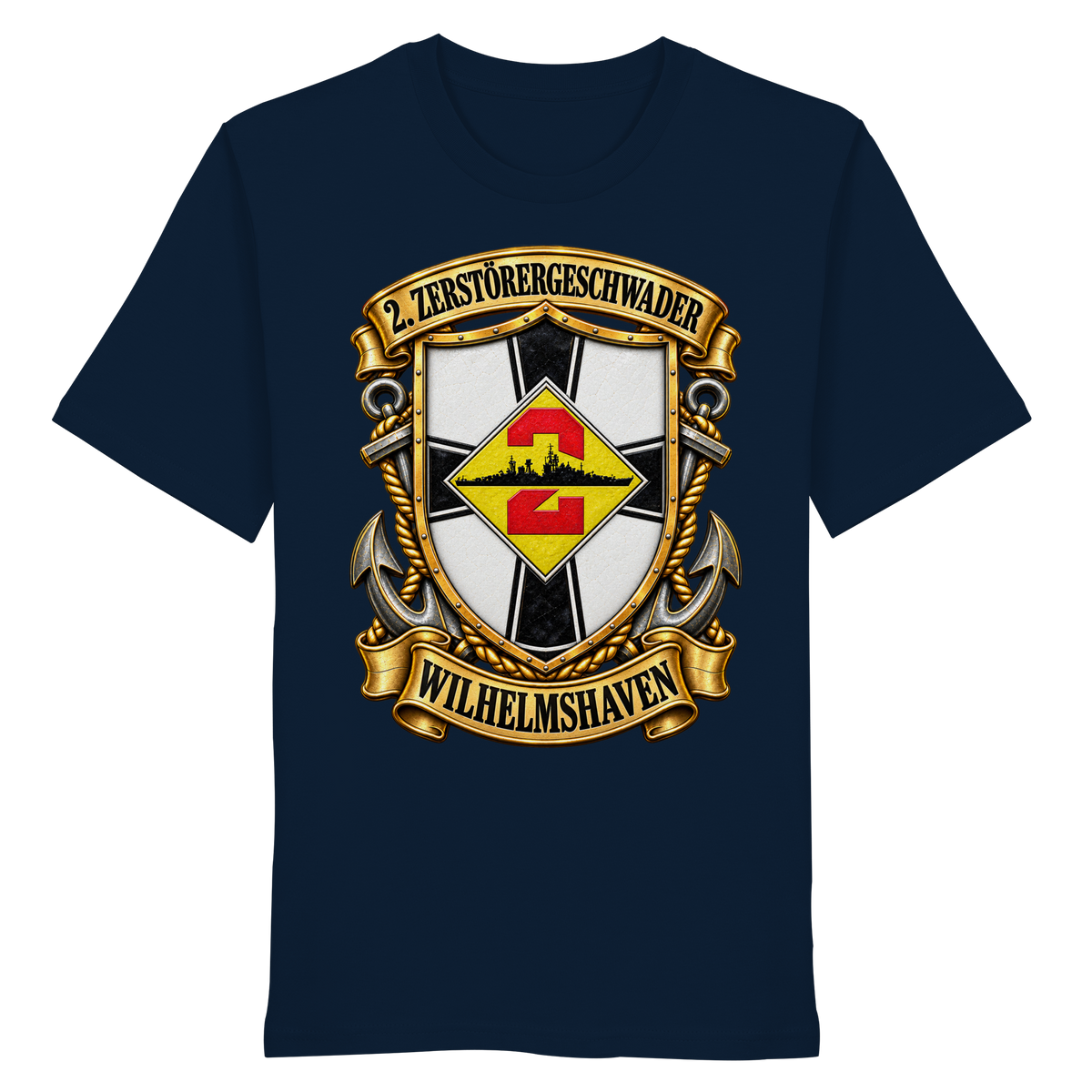 Wappen 2. Zerstörergeschwader - WILHELMSHAVEN - Organic Shirt