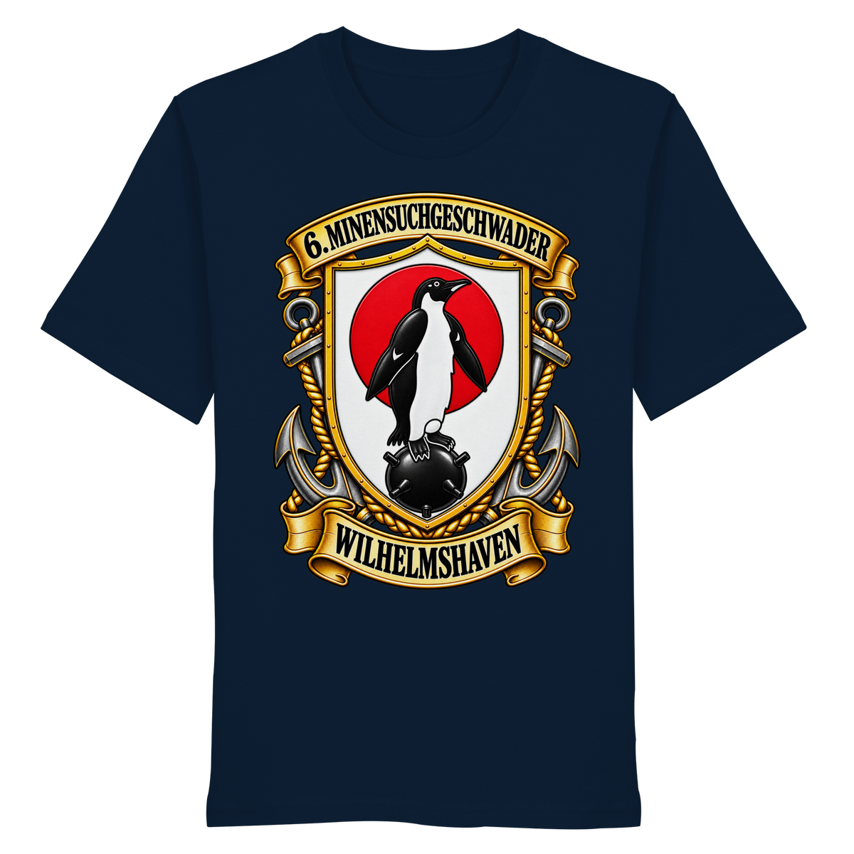 Wappen 6. Minensuchgeschwader - WILHELMSHAVEN - Organic Shirt