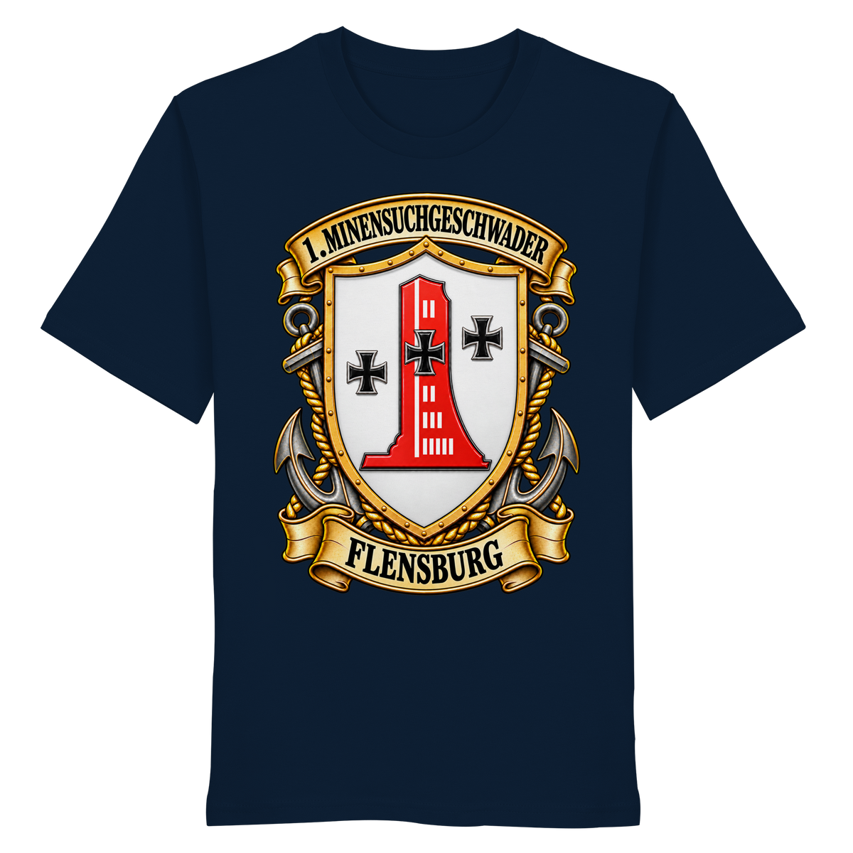 Wappen 1. Minensuchgeschwader - FLENSBURG - Organic Shirt