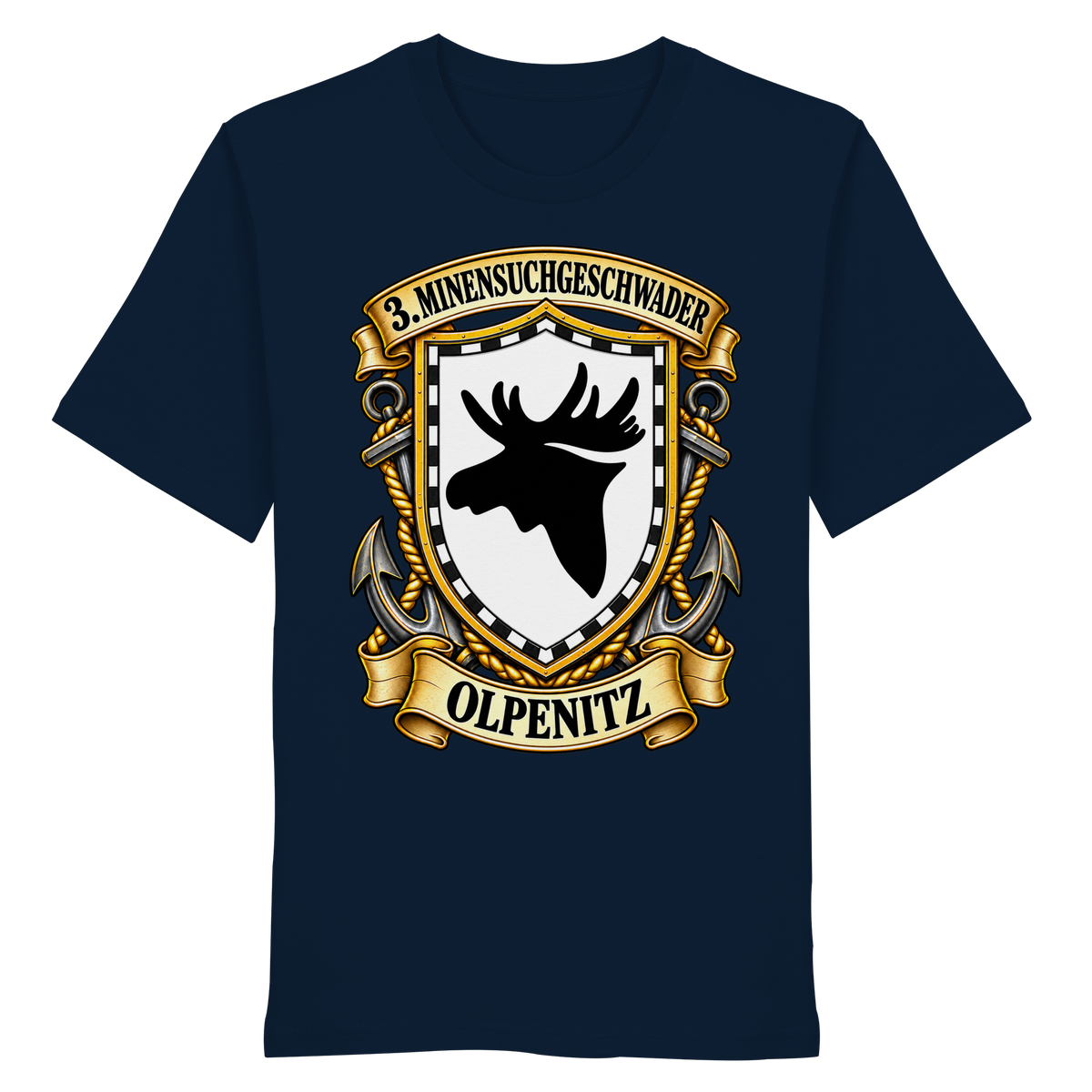 Wappen 3. Minensuchgeschwader - OLPENITZ - Organic Shirt