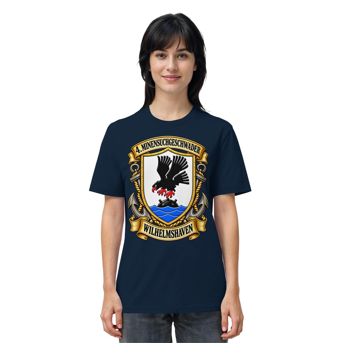 Wappen 4. Minensuchgeschwader - WILHELMSHAVEN - Organic Shirt