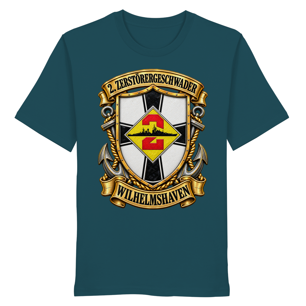 Wappen 2. Zerstörergeschwader - WILHELMSHAVEN - Organic Shirt