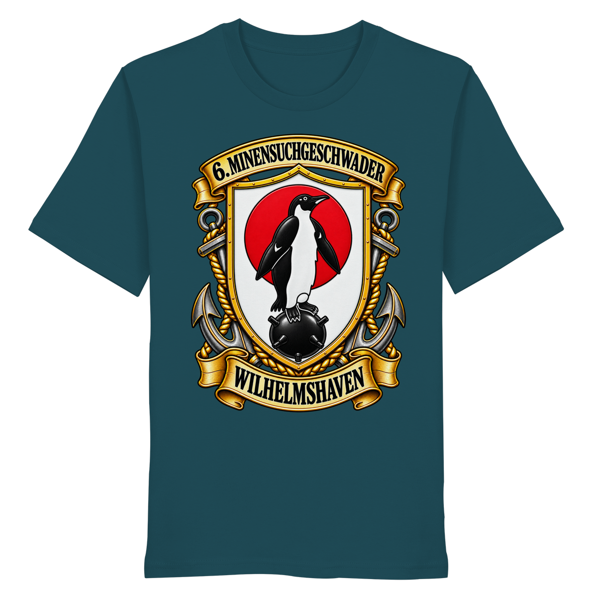 Wappen 6. Minensuchgeschwader - WILHELMSHAVEN - Organic Shirt
