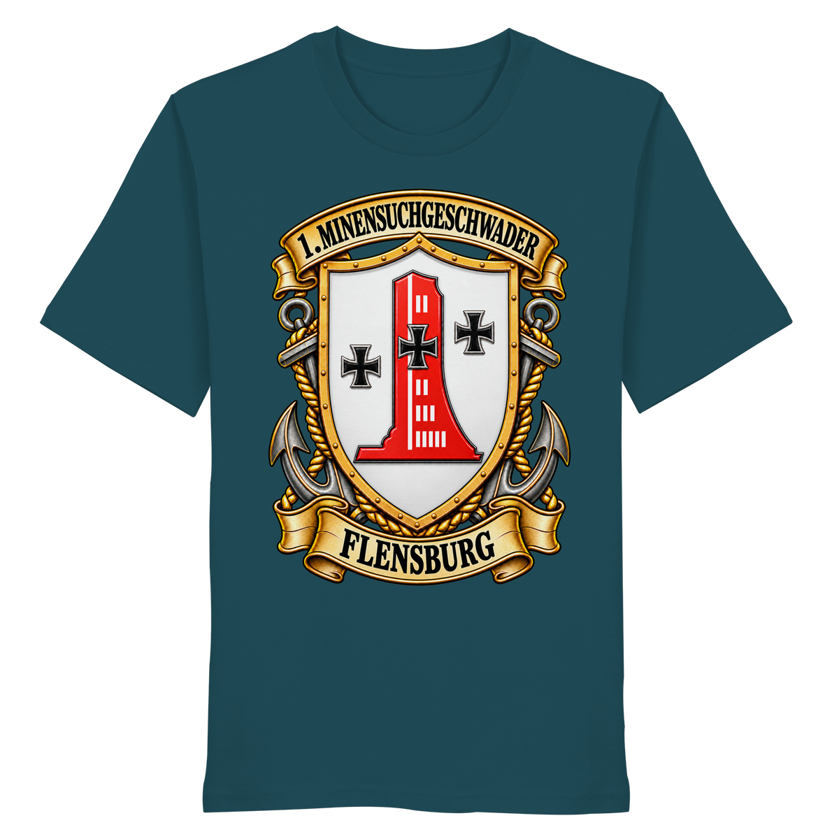 Wappen 1. Minensuchgeschwader - FLENSBURG - Organic Shirt