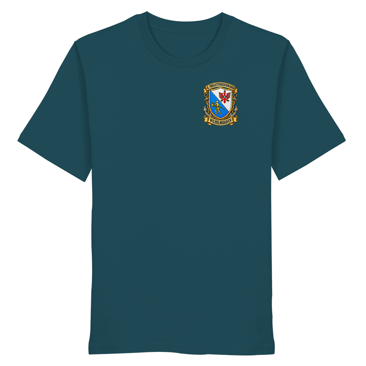 Wappen 4. Fregattengeschwader - Wilhelmshaven - Brustlogo - Organic Shirt