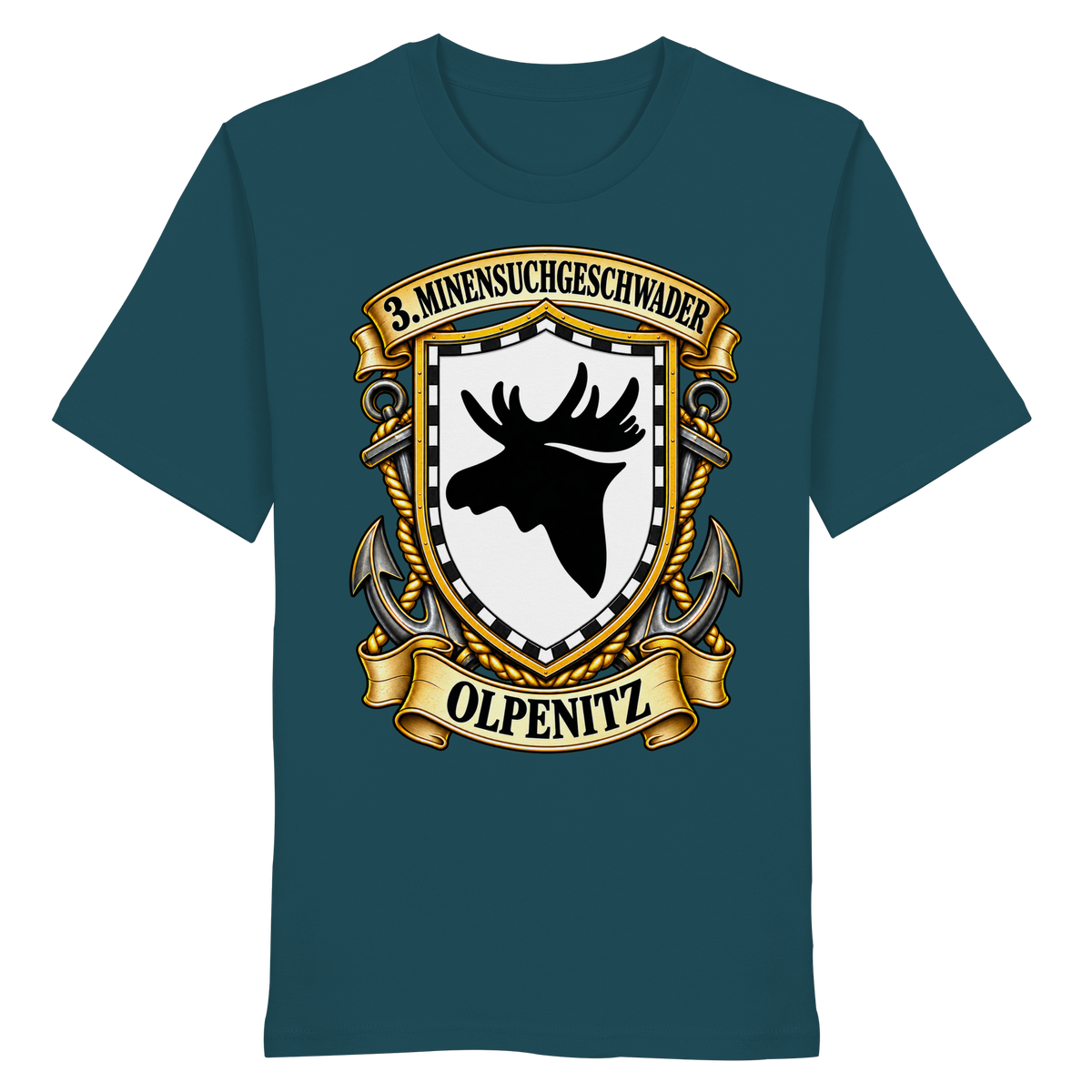 Wappen 3. Minensuchgeschwader - OLPENITZ - Organic Shirt