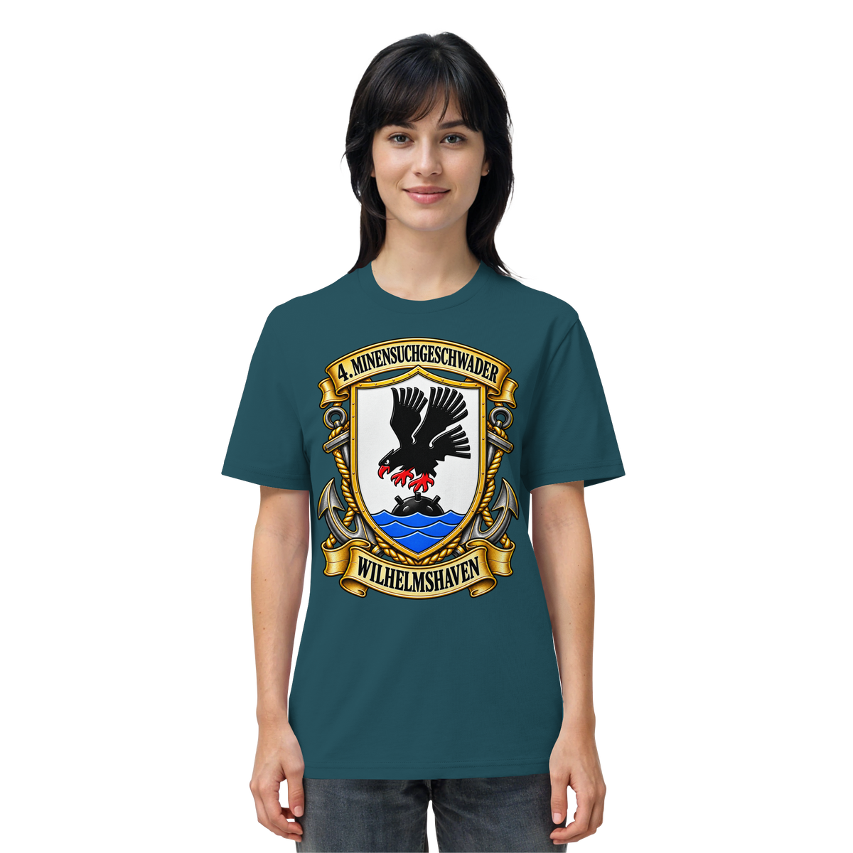 Wappen 4. Minensuchgeschwader - WILHELMSHAVEN - Organic Shirt