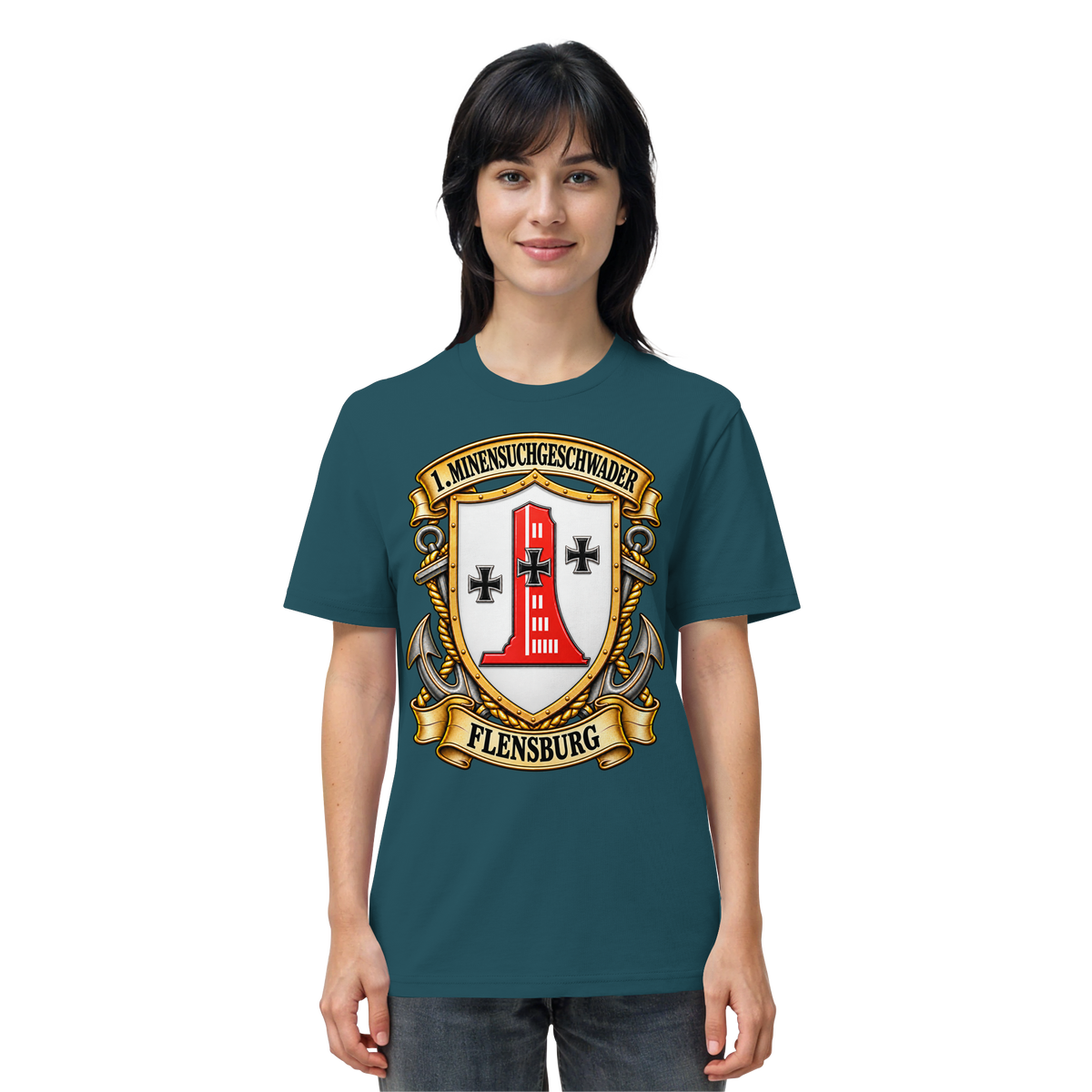 Wappen 1. Minensuchgeschwader - FLENSBURG - Organic Shirt