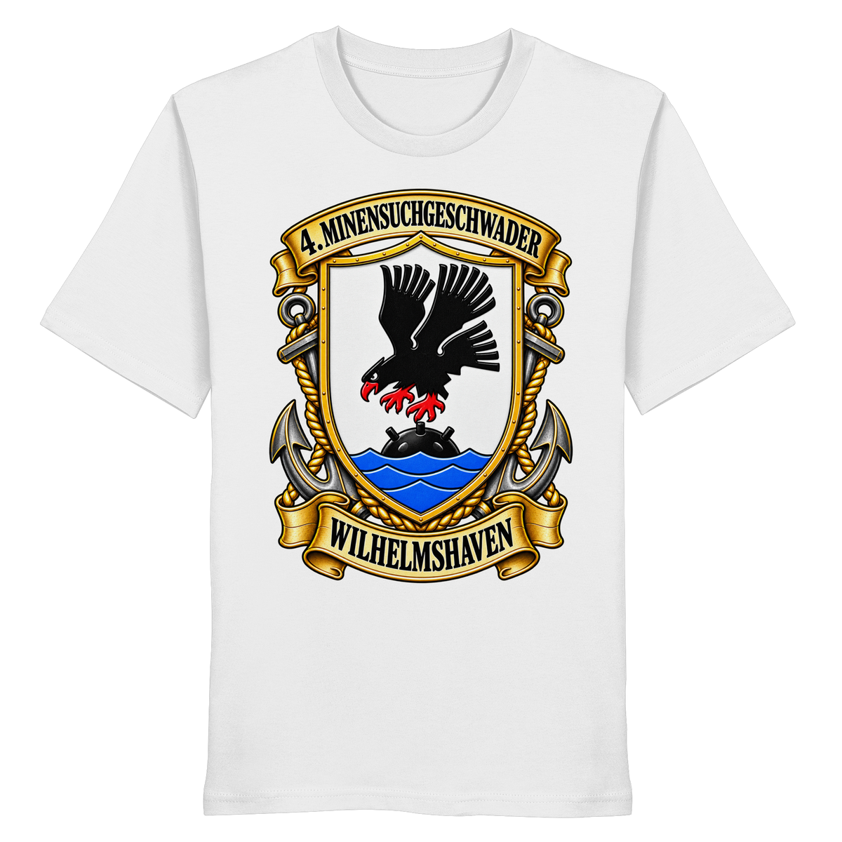 Wappen 4. Minensuchgeschwader - WILHELMSHAVEN - Organic Shirt
