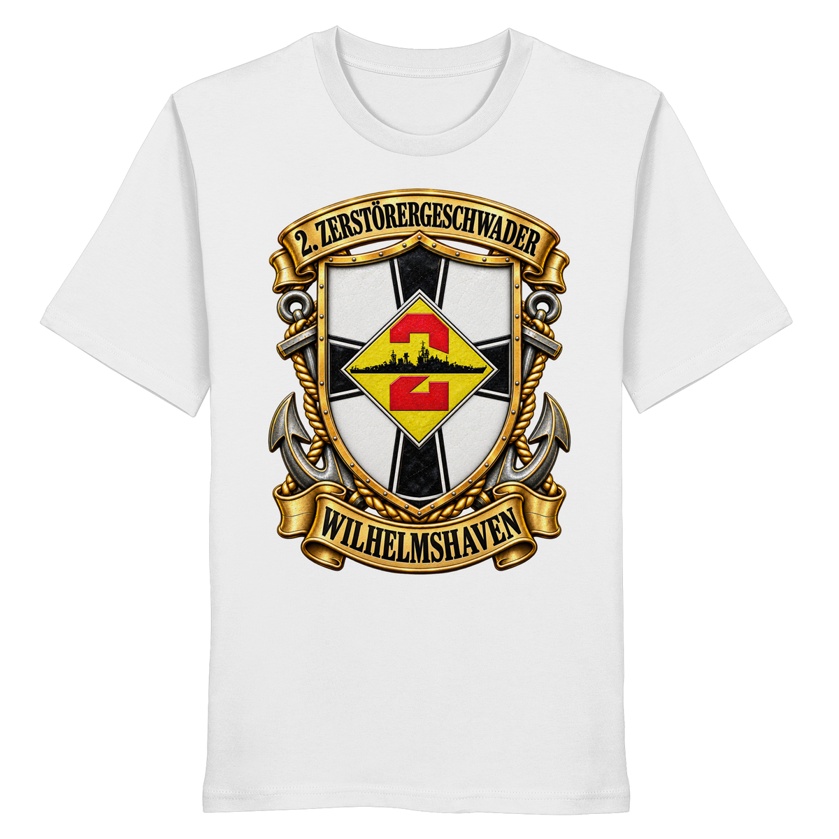 Wappen 2. Zerstörergeschwader - WILHELMSHAVEN - Organic Shirt