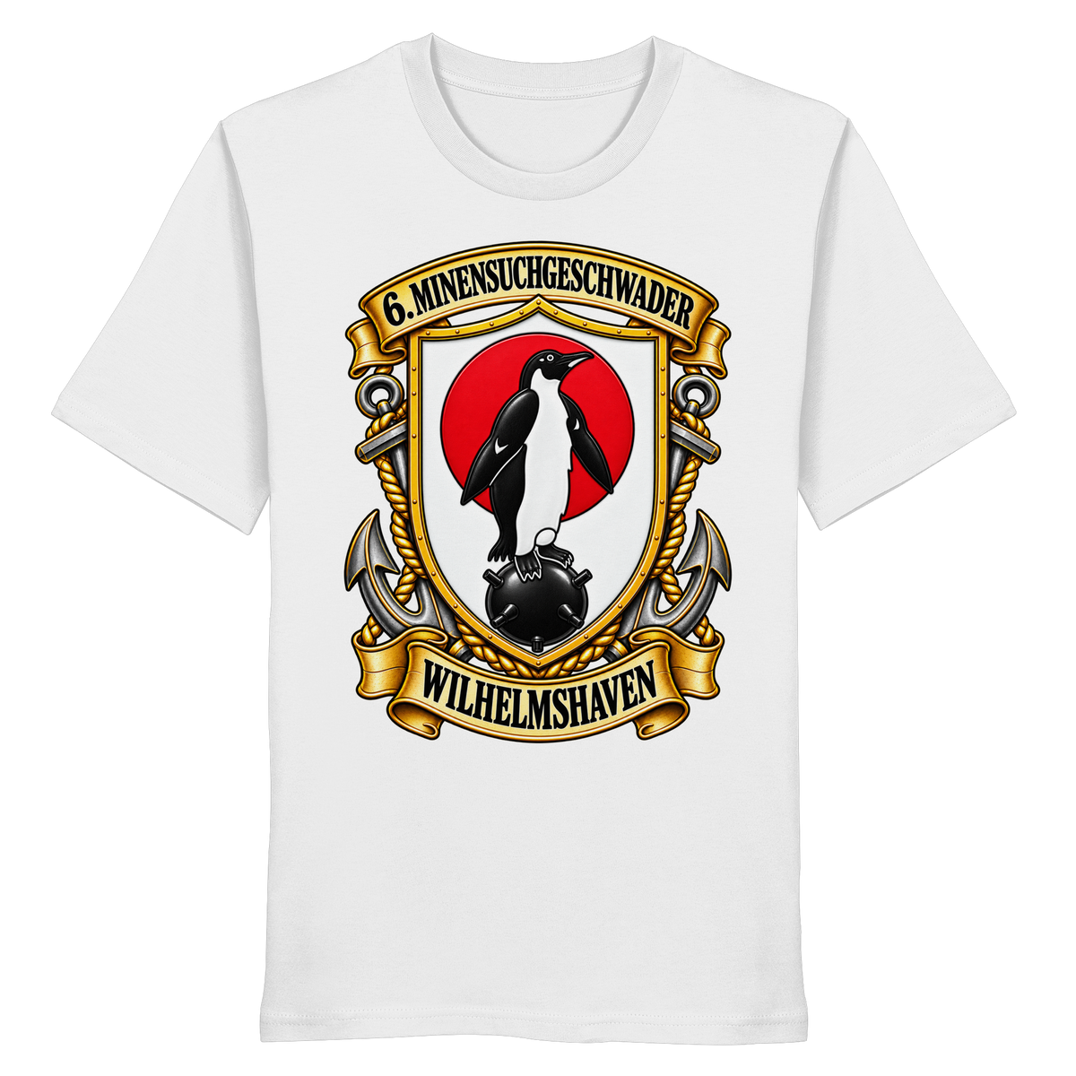 Wappen 6. Minensuchgeschwader - WILHELMSHAVEN - Organic Shirt