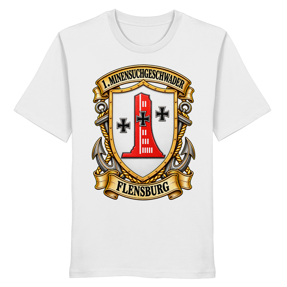 Wappen 1. Minensuchgeschwader - FLENSBURG - Organic Shirt