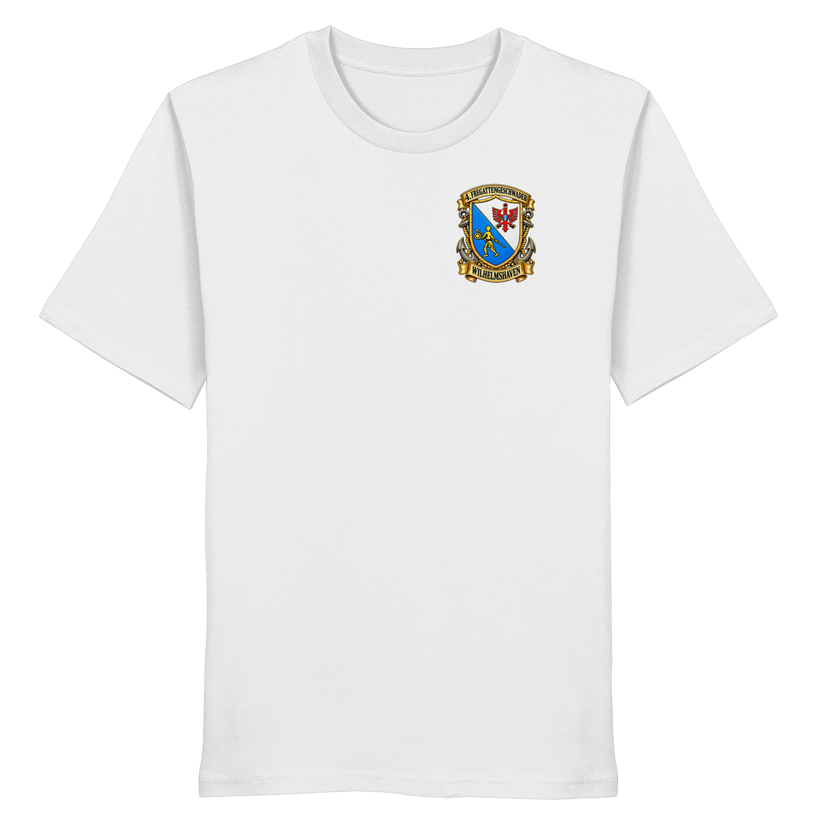 Wappen 4. Fregattengeschwader - Wilhelmshaven - Brustlogo - Organic Shirt