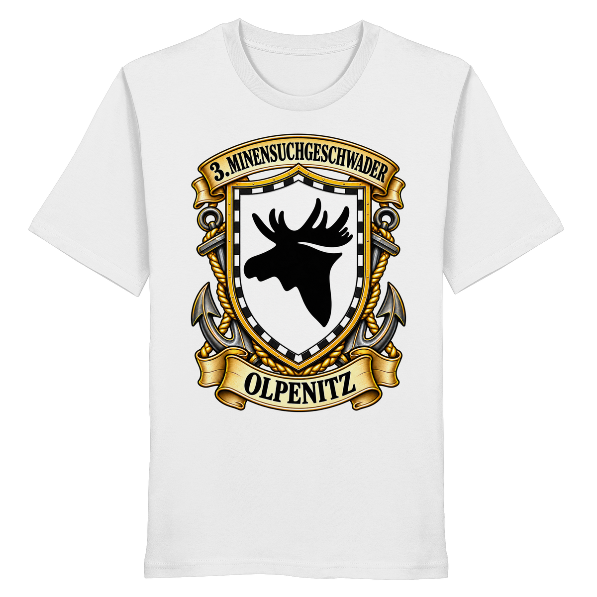 Wappen 3. Minensuchgeschwader - OLPENITZ - Organic Shirt
