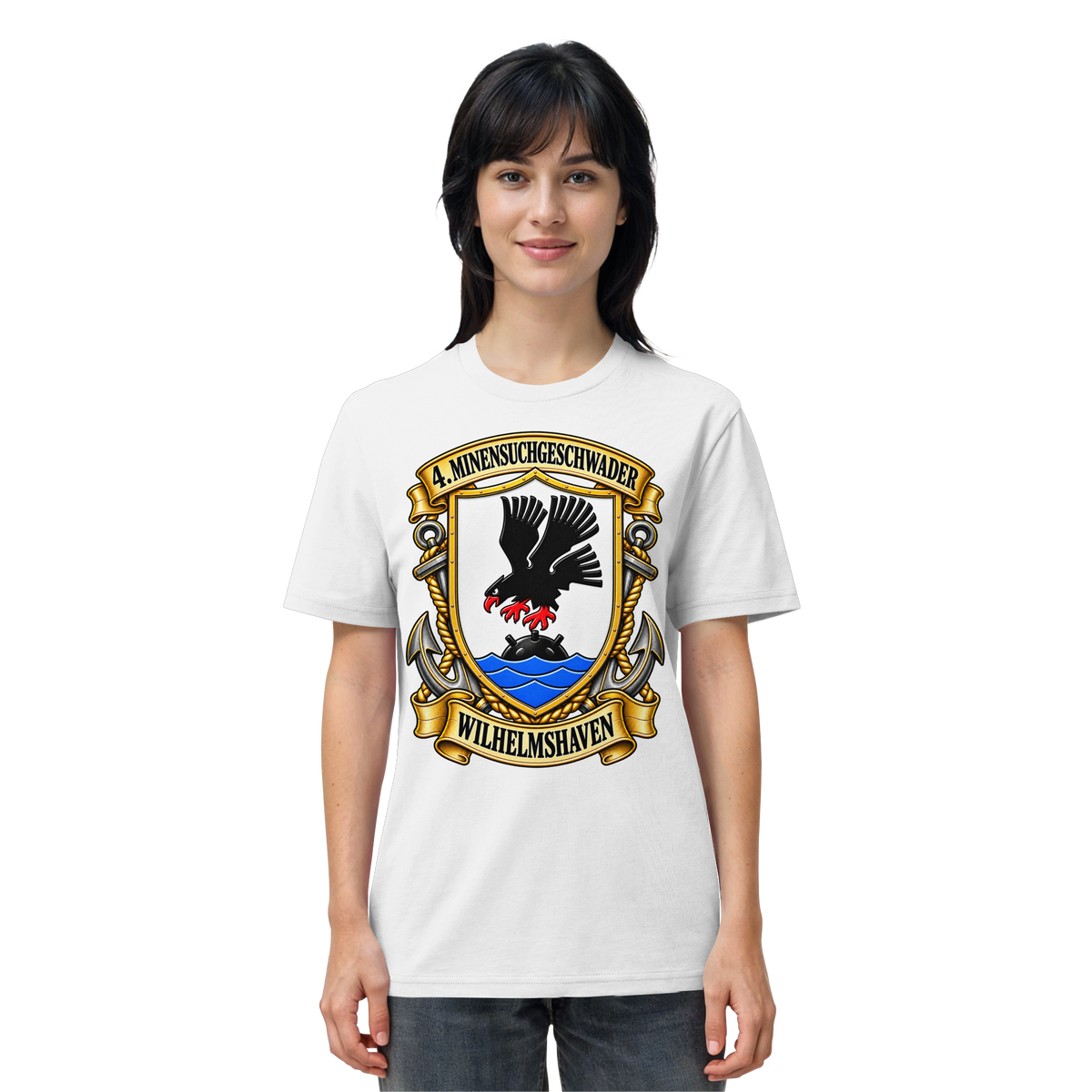 Wappen 4. Minensuchgeschwader - WILHELMSHAVEN - Organic Shirt