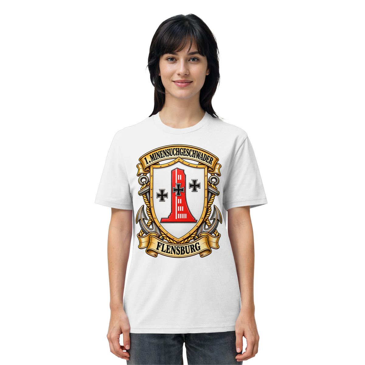 Wappen 1. Minensuchgeschwader - FLENSBURG - Organic Shirt