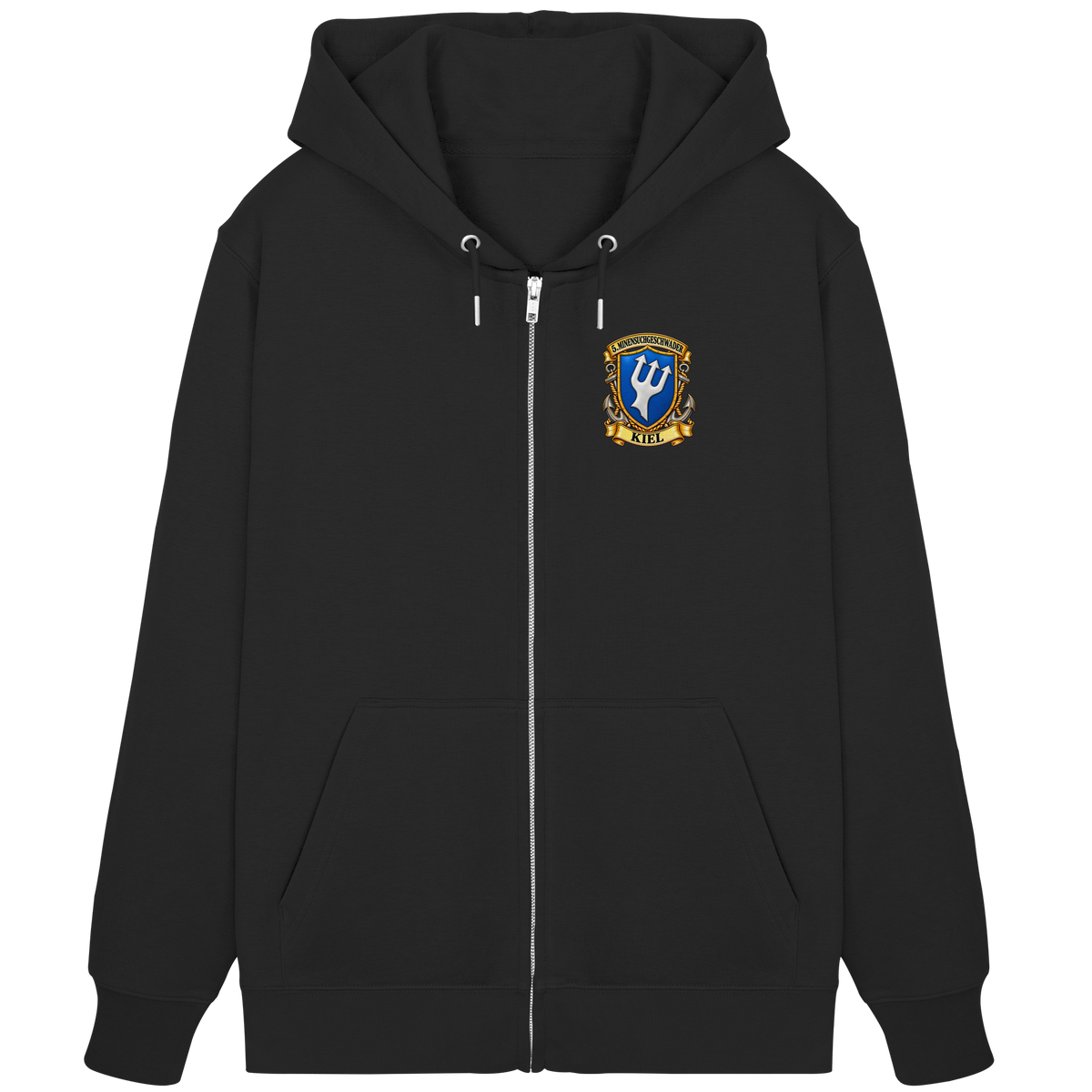 Wappen 5. Minensuchgeschwader - KIEL - Brustlogo  - Organic Zipper