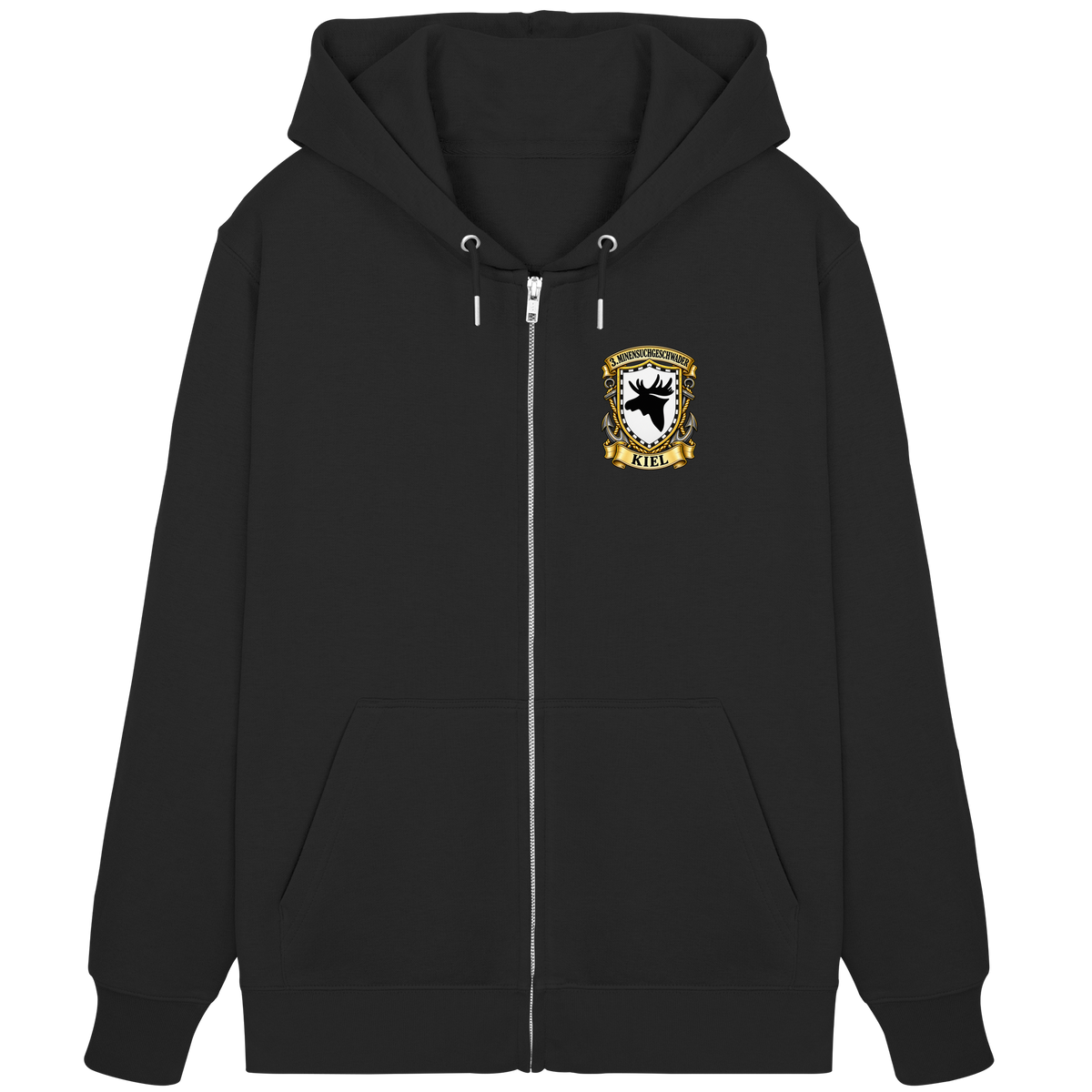 Wappen 3. Minensuchgeschwader - KIEL - Brustlogo - Organic Zipper