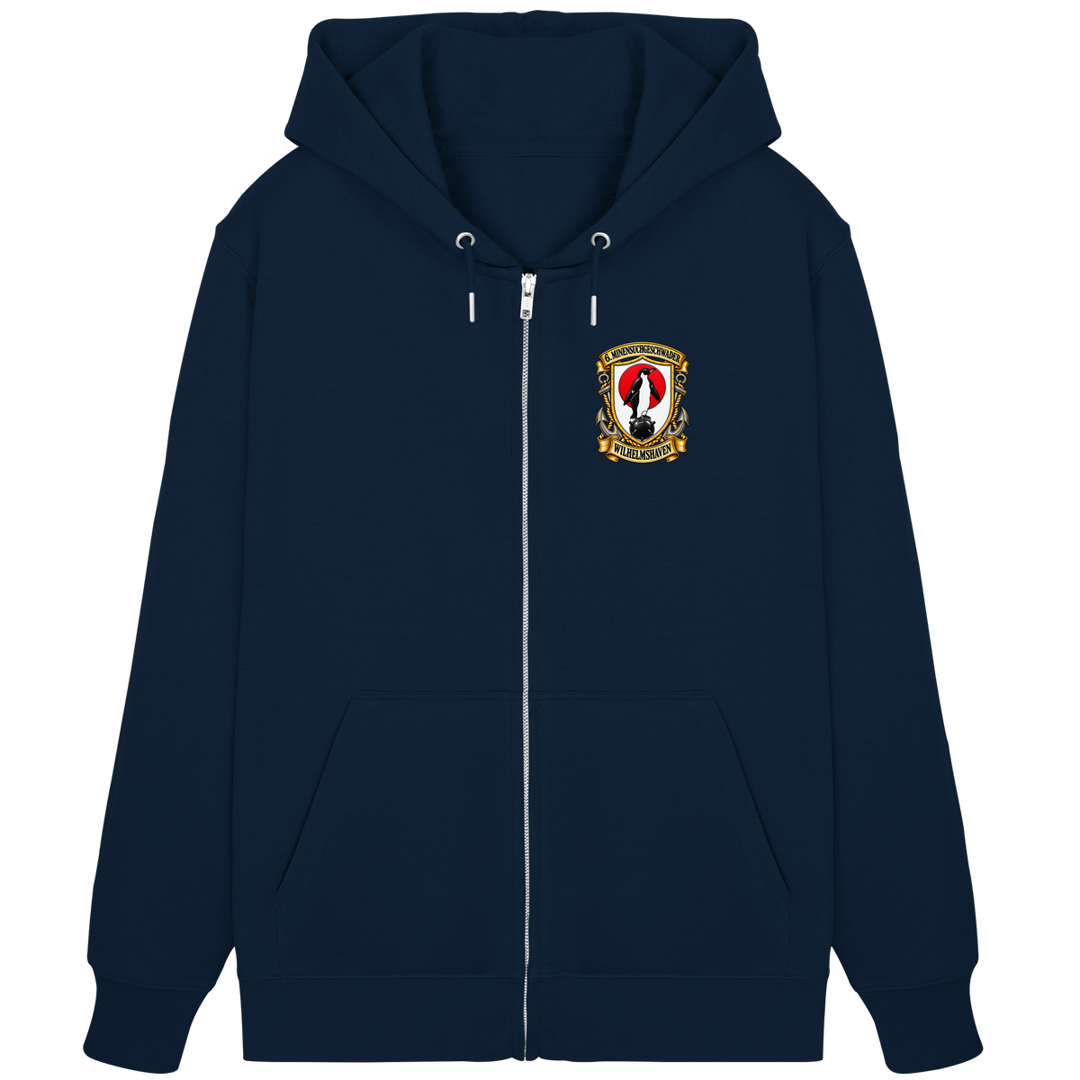Wappen 6. Minensuchgeschwader - WILHELMSHAVEN - Brustlogo - Organic Zipper