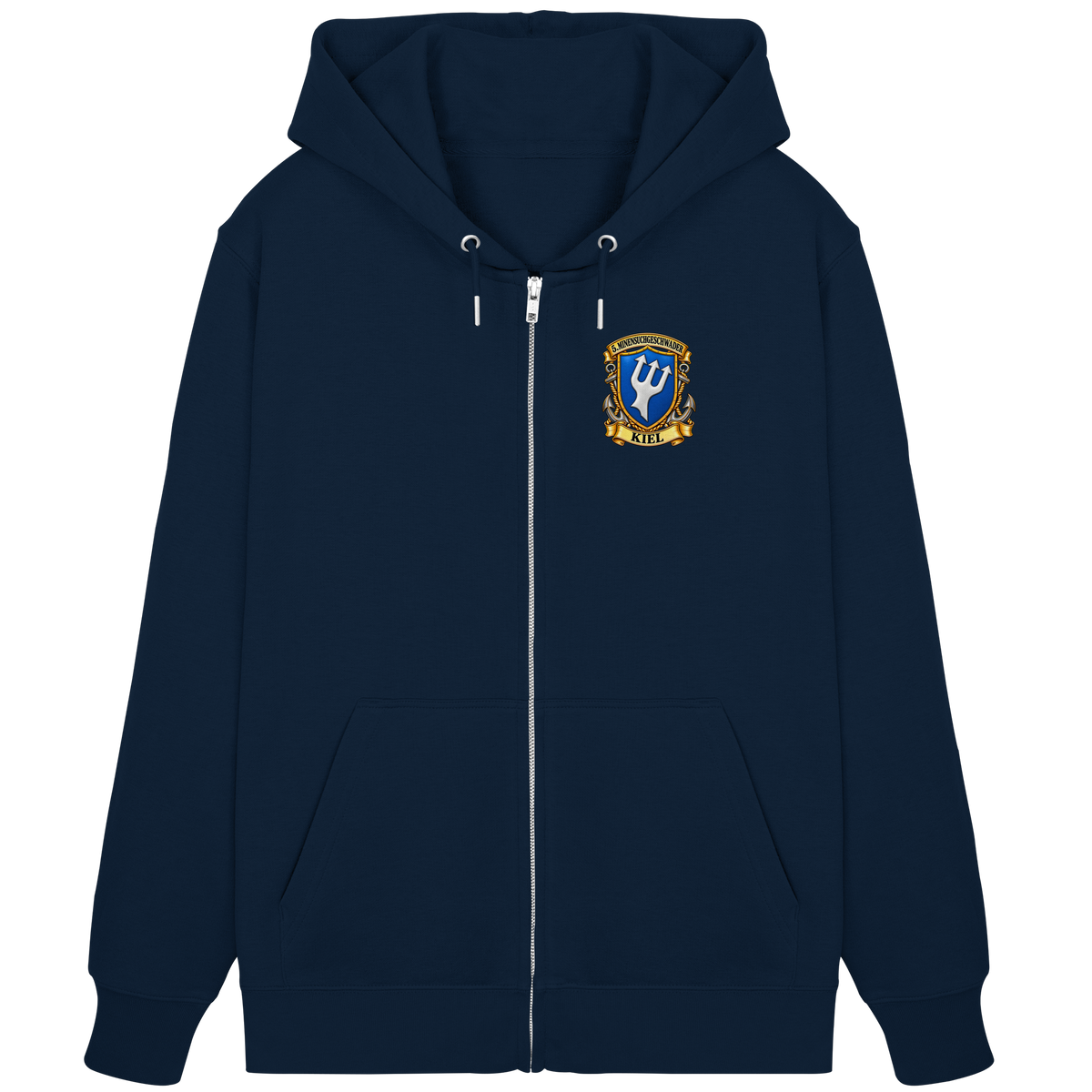 Wappen 5. Minensuchgeschwader - KIEL - Brustlogo  - Organic Zipper